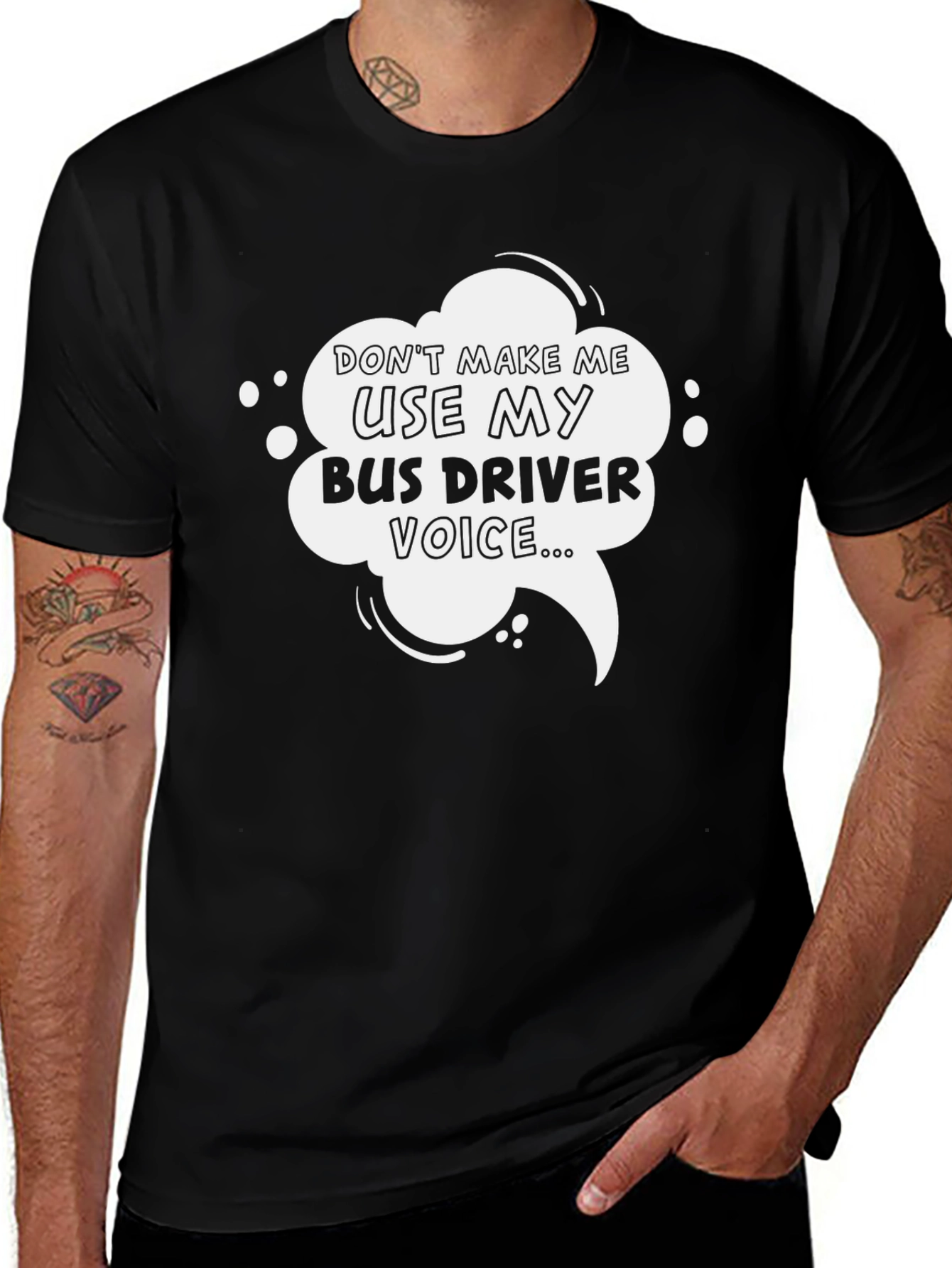 Bus Driver Voice Graphic Tee - Black