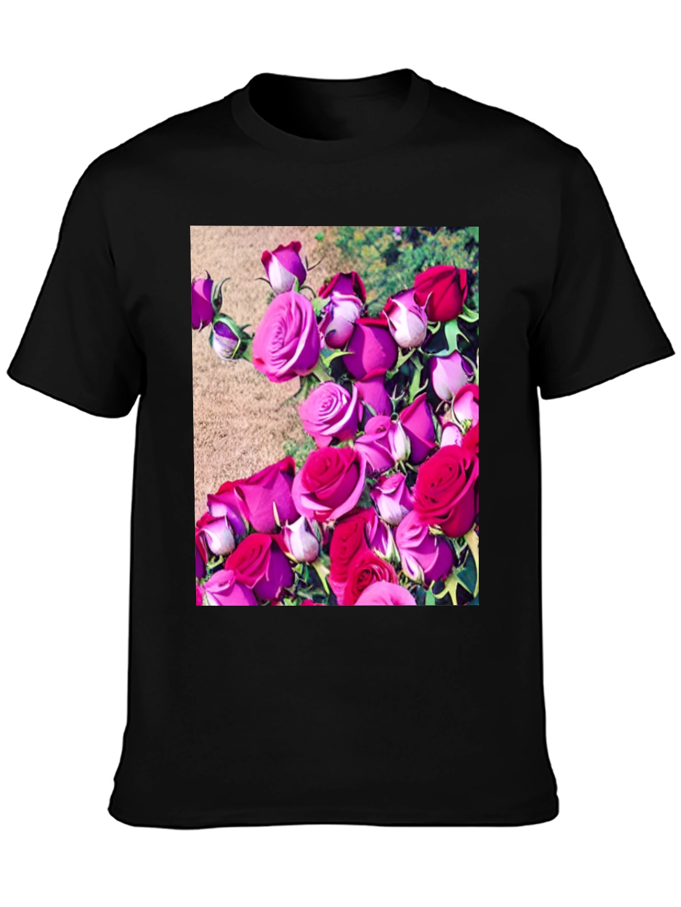 Floral Print T-Shirt: Roses Graphic Tee