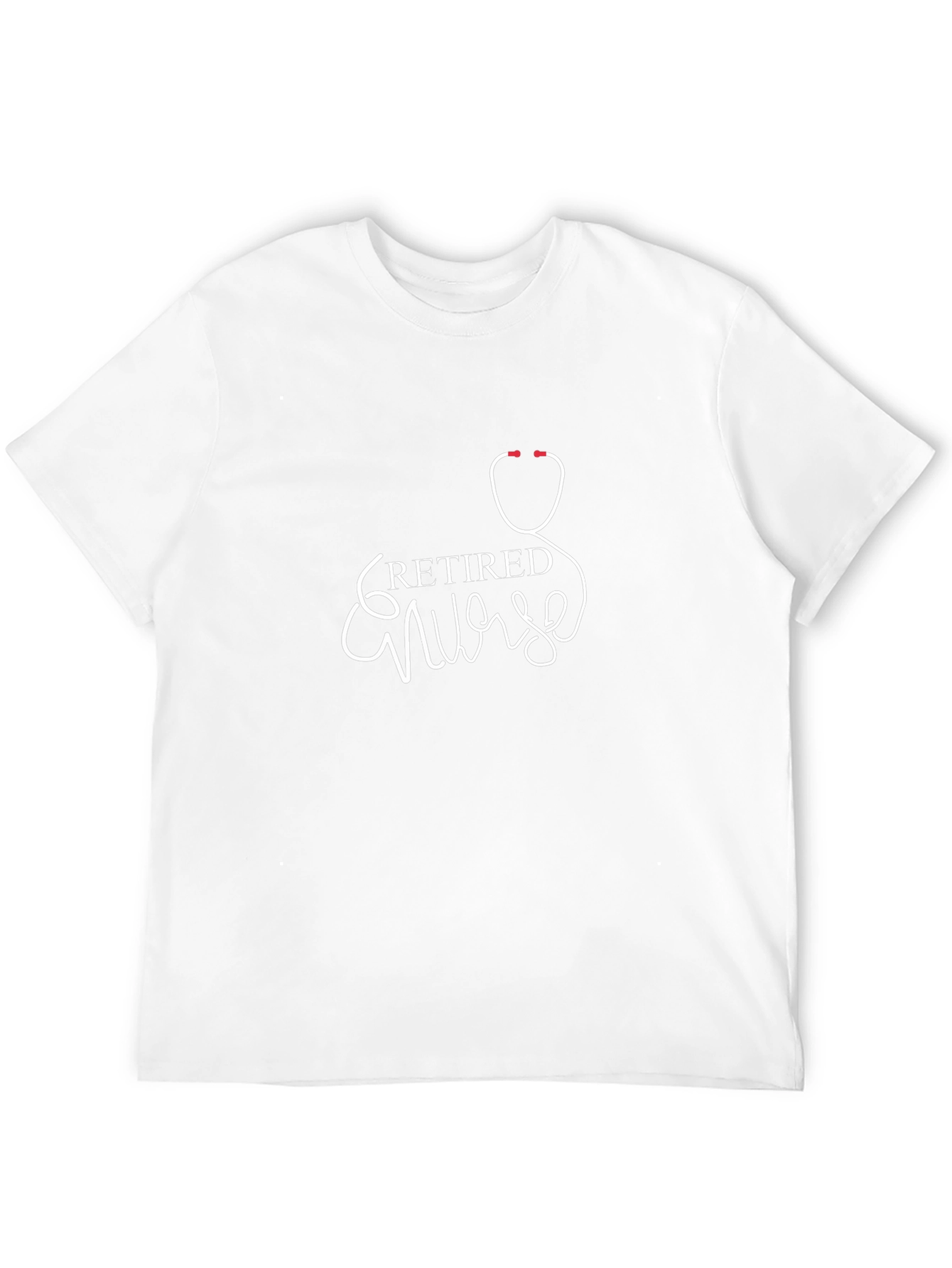 Retired Nurse Stethoscope Graphic Tee - Black