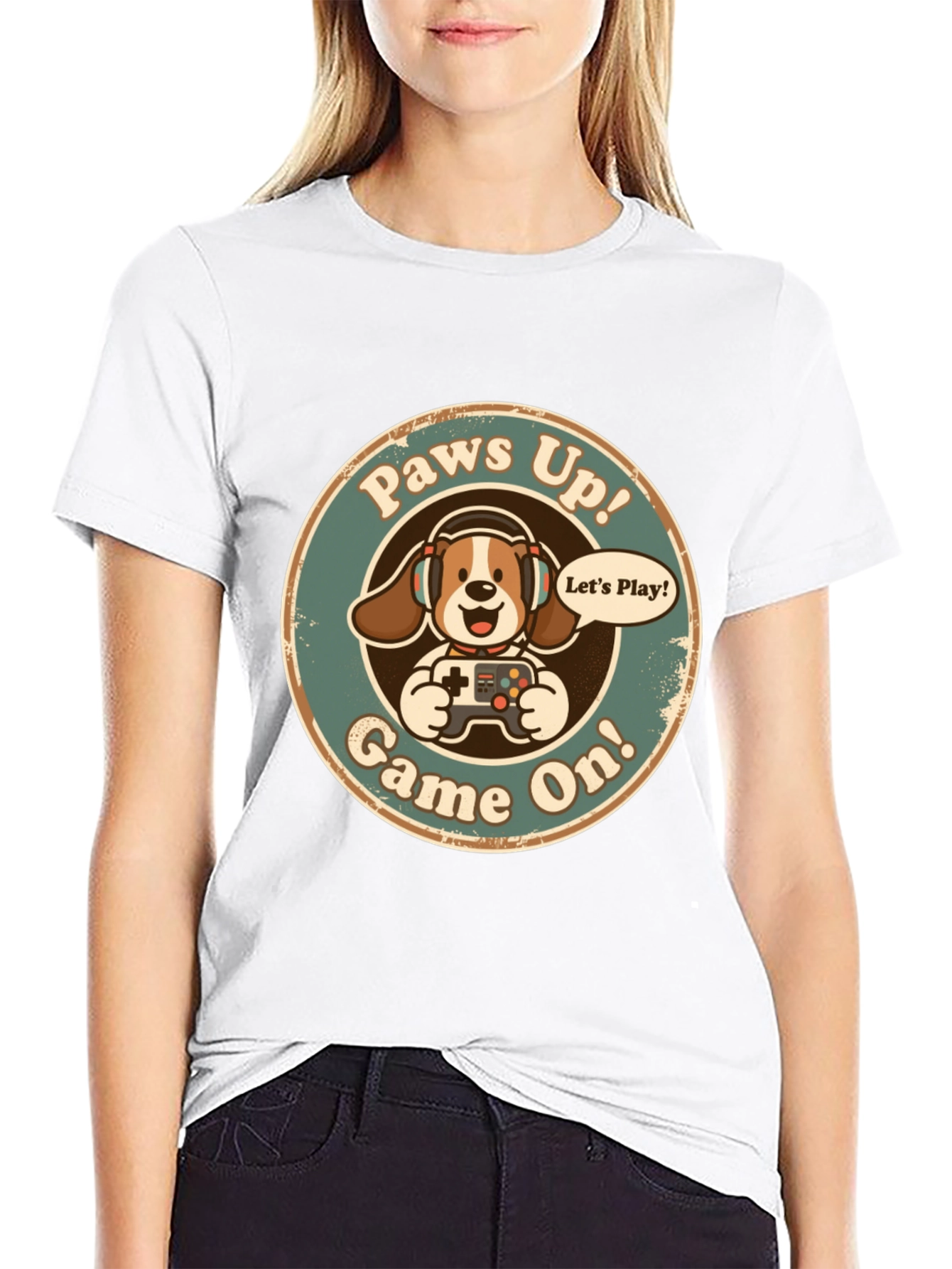 Paws Up! Game On! Graphic T-Shirt