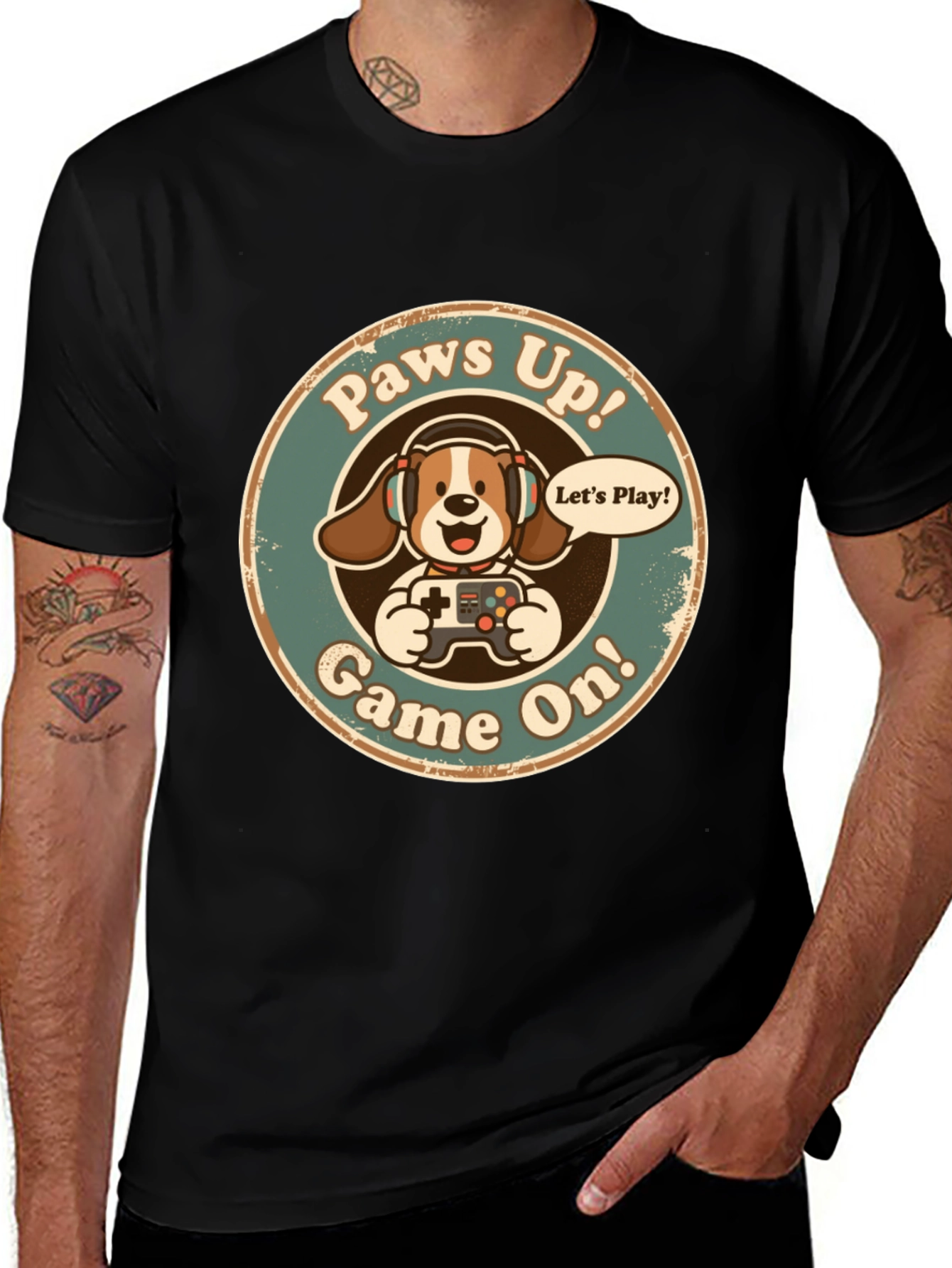 Paws Up! Game On! Graphic T-Shirt