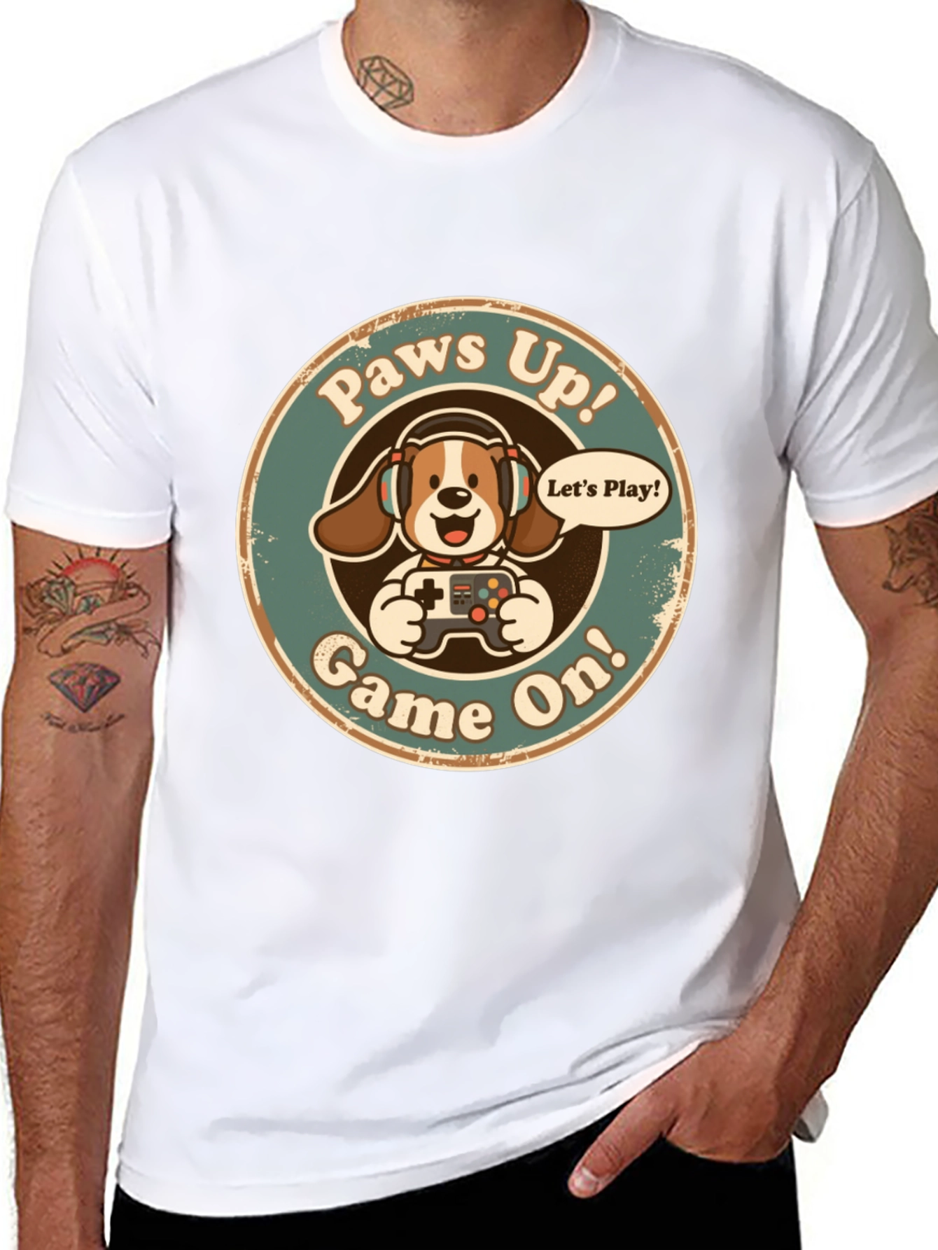 Paws Up! Game On! Graphic T-Shirt