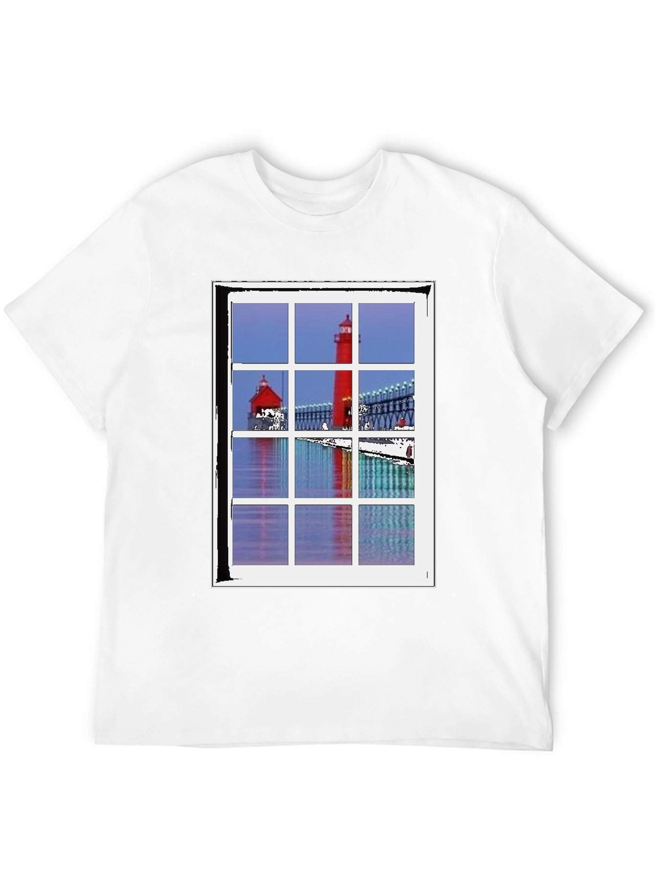 Lighthouse View T-Shirt - Unique Coastal Design