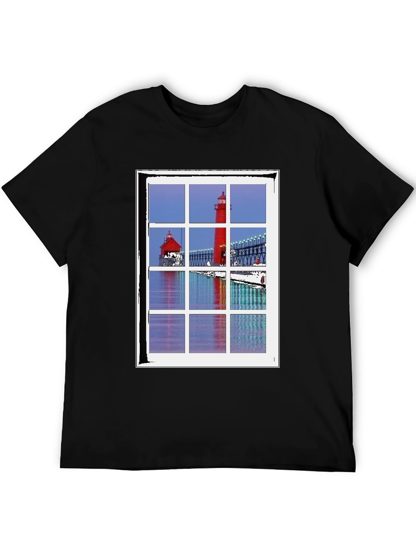 Lighthouse View T-Shirt - Unique Coastal Design