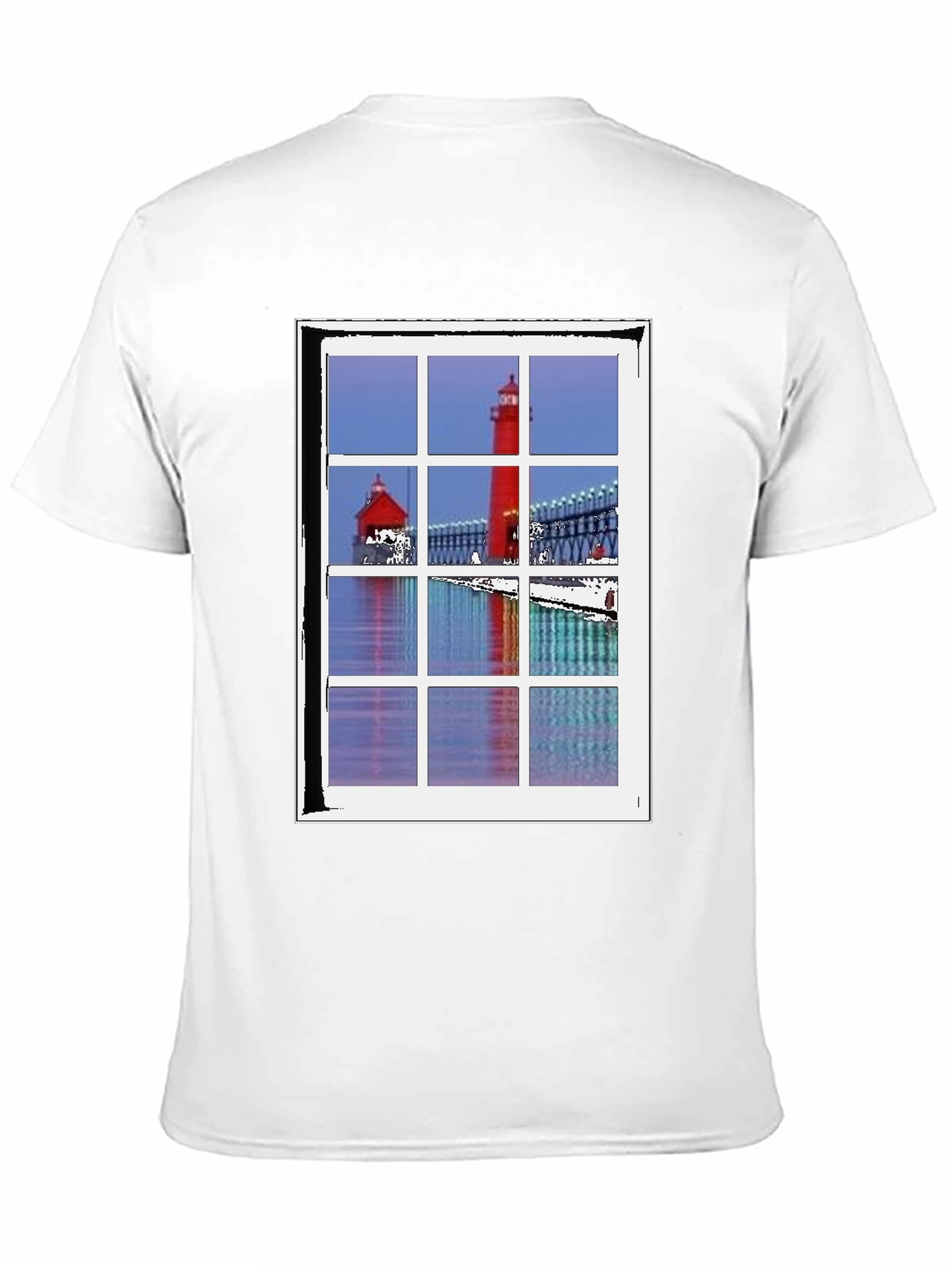 Lighthouse View T-Shirt - Unique Coastal Design