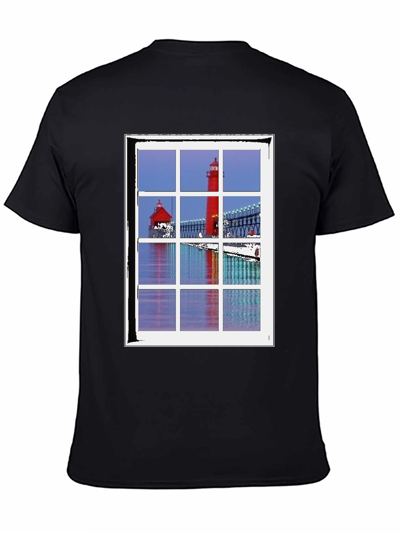Lighthouse View T-Shirt - Unique Coastal Design