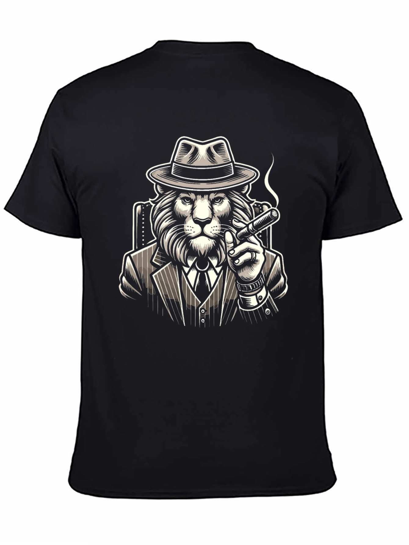 Lion Mafia Boss Graphic Tee - Classic Black T-Shirt