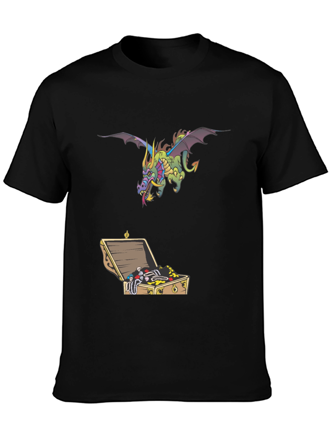 Dragon & Treasure Chest Graphic Tee
