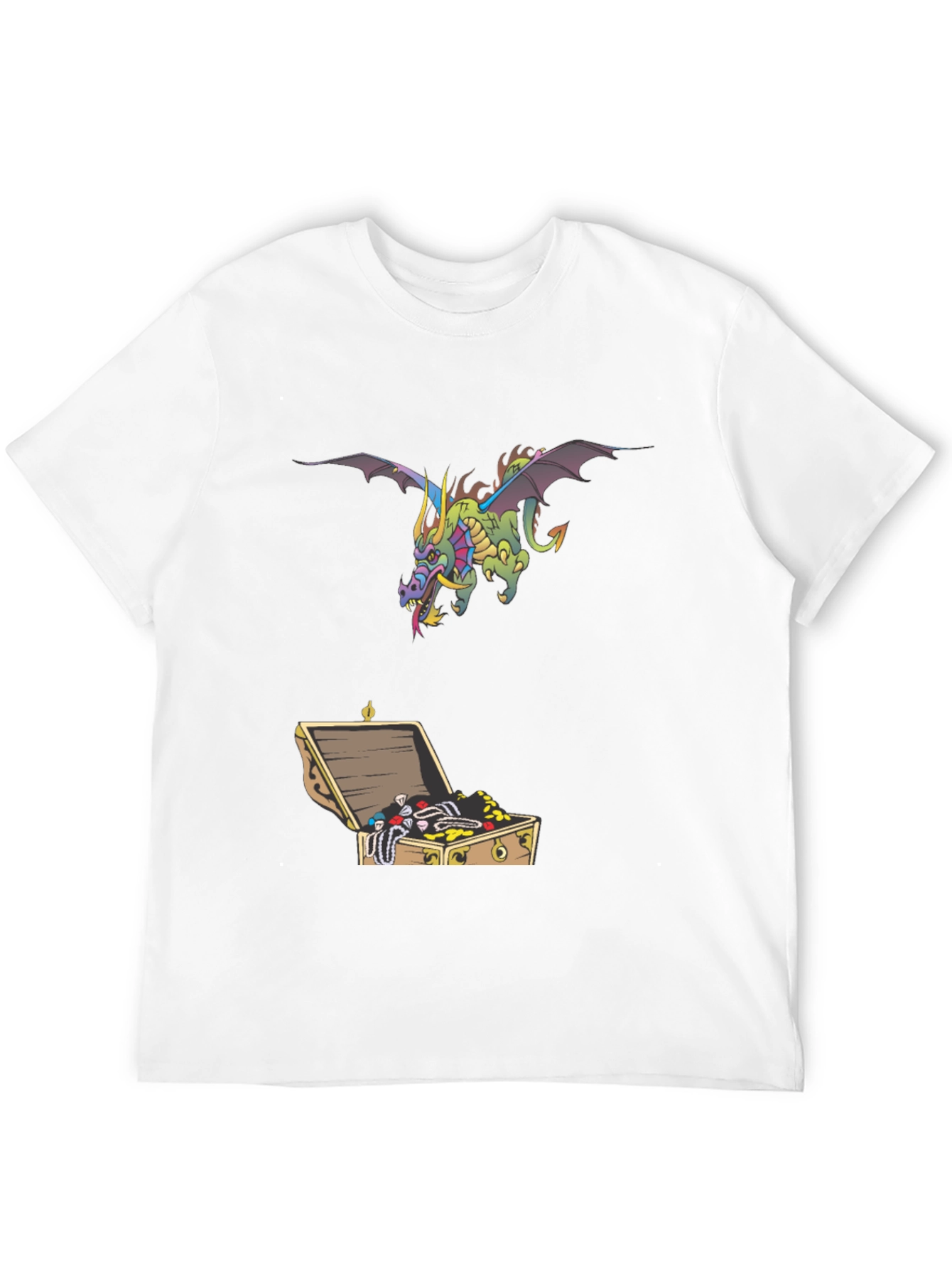 Dragon & Treasure Chest Graphic Tee