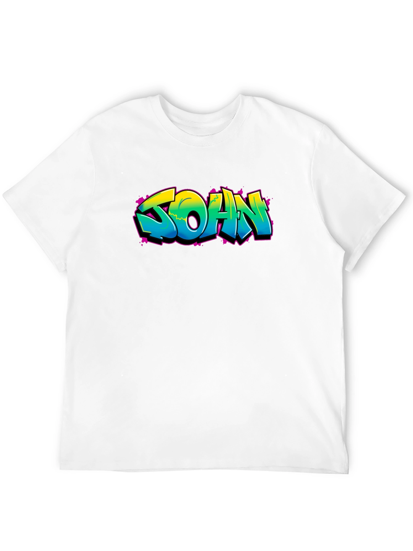Graffiti Style SOAN Print Black T-Shirt