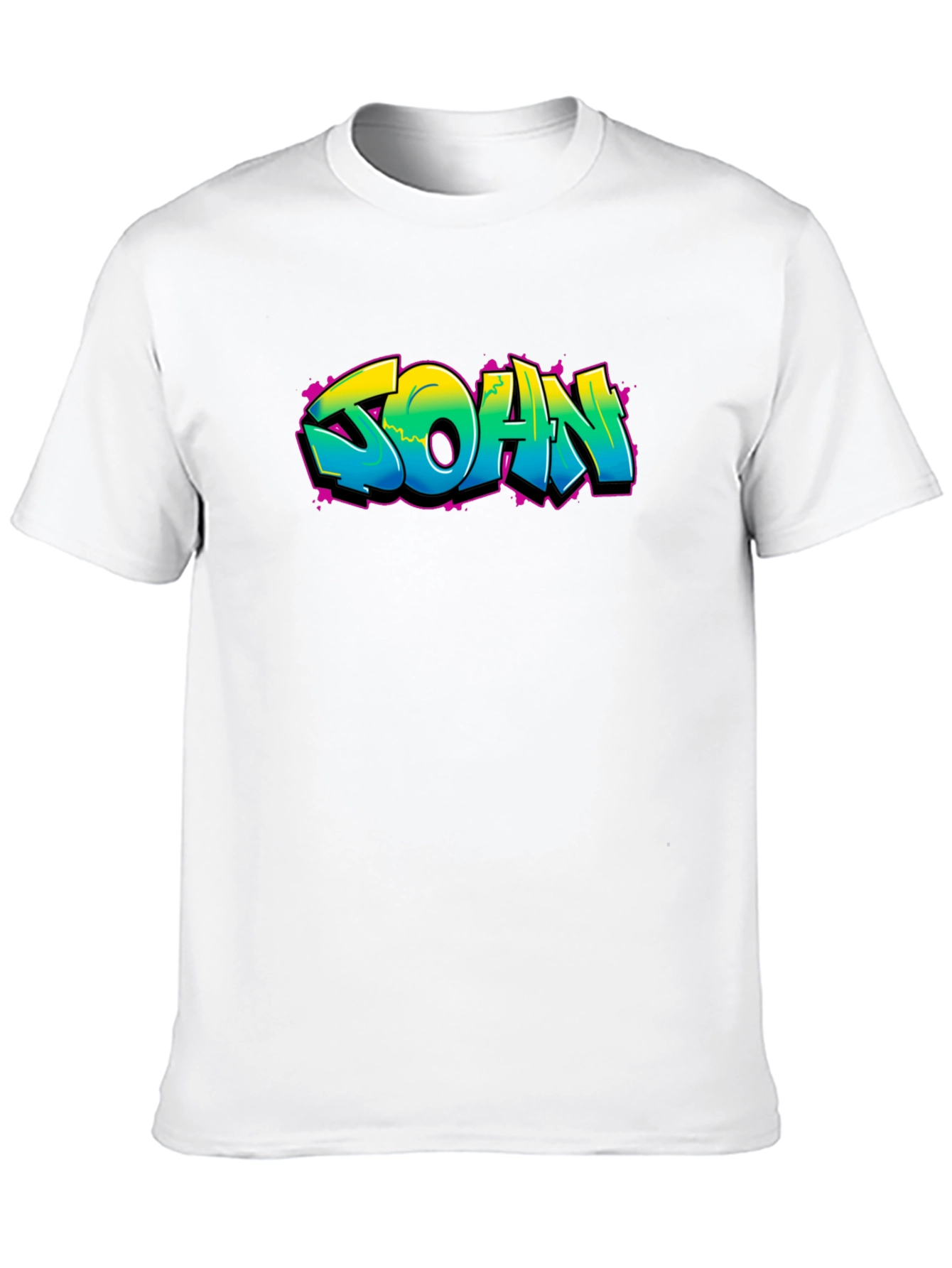 Graffiti Style SOAN Print Black T-Shirt