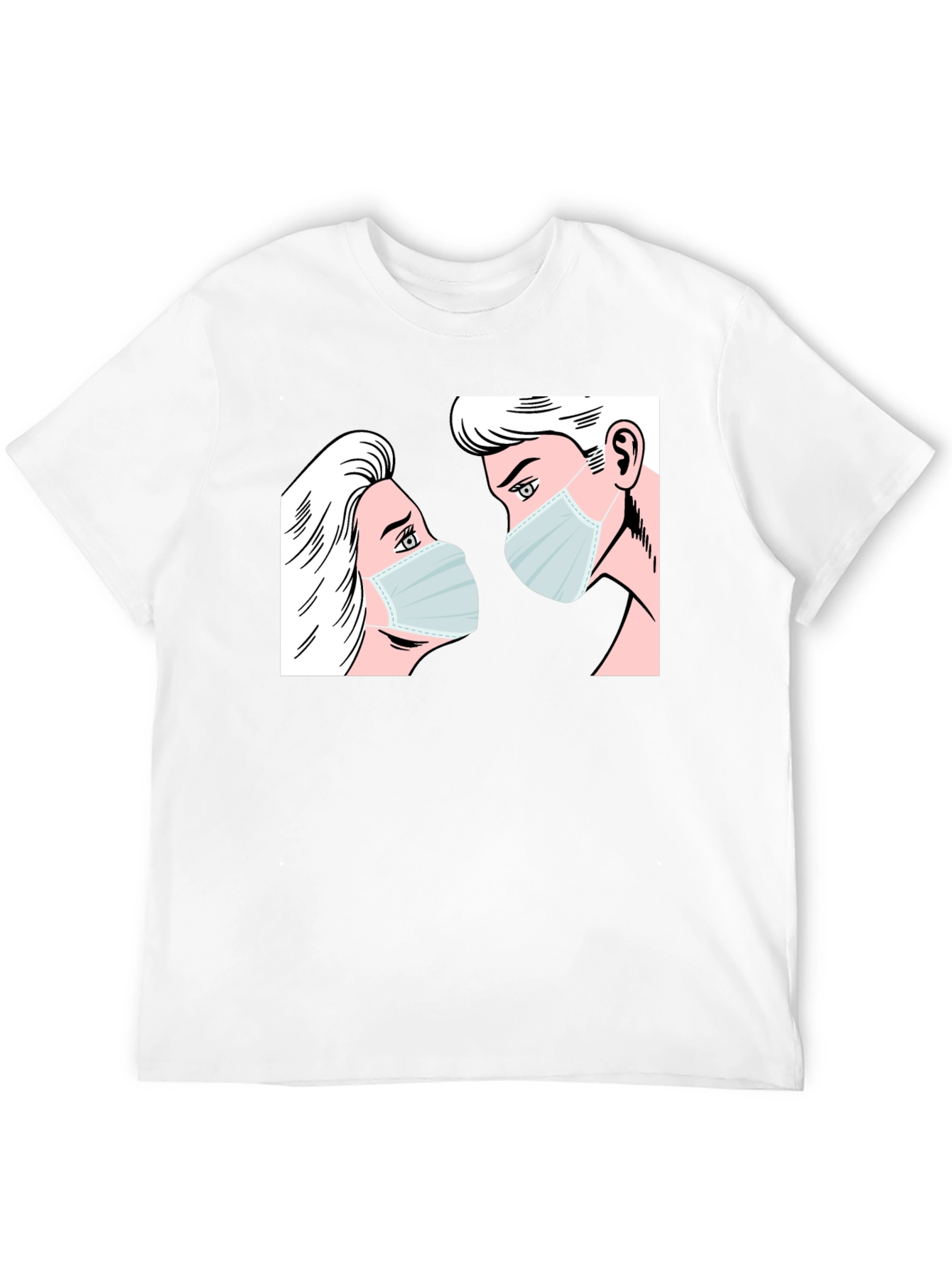 Masked Lovers Graphic Tee - Black