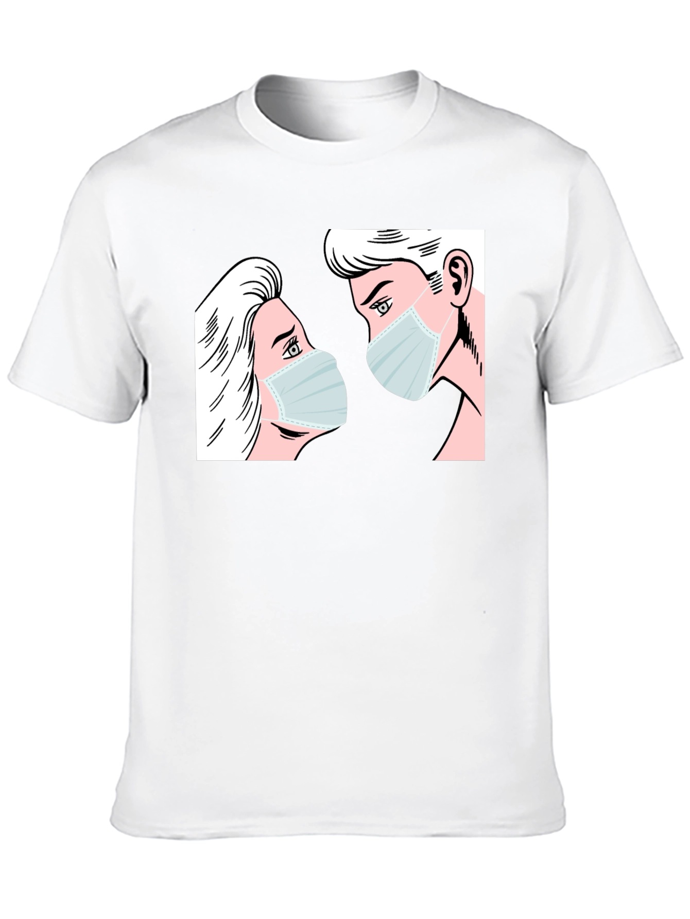 Masked Lovers Graphic Tee - Black