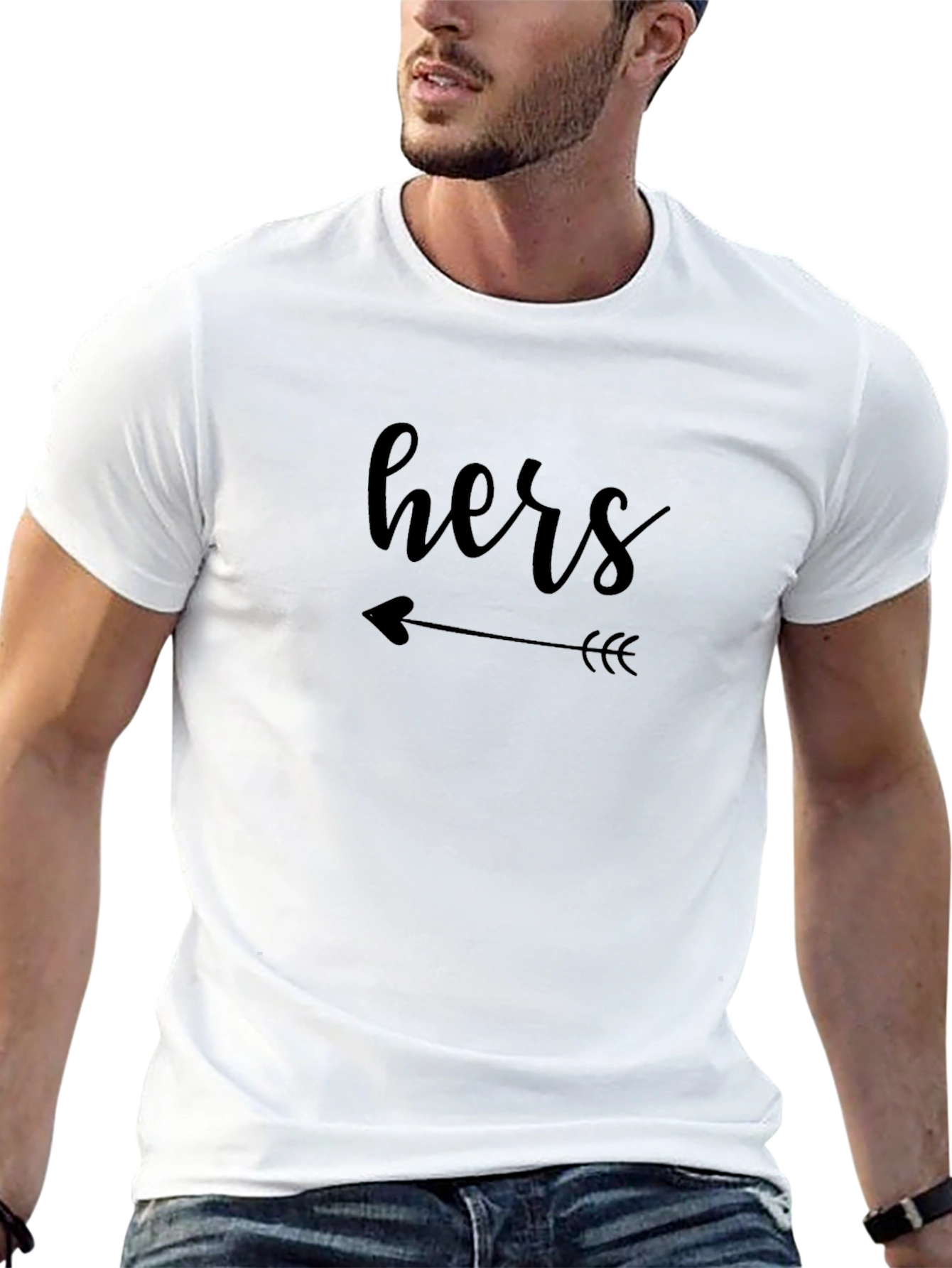 Hers Arrow Graphic Tee - Couple Matching Shirt