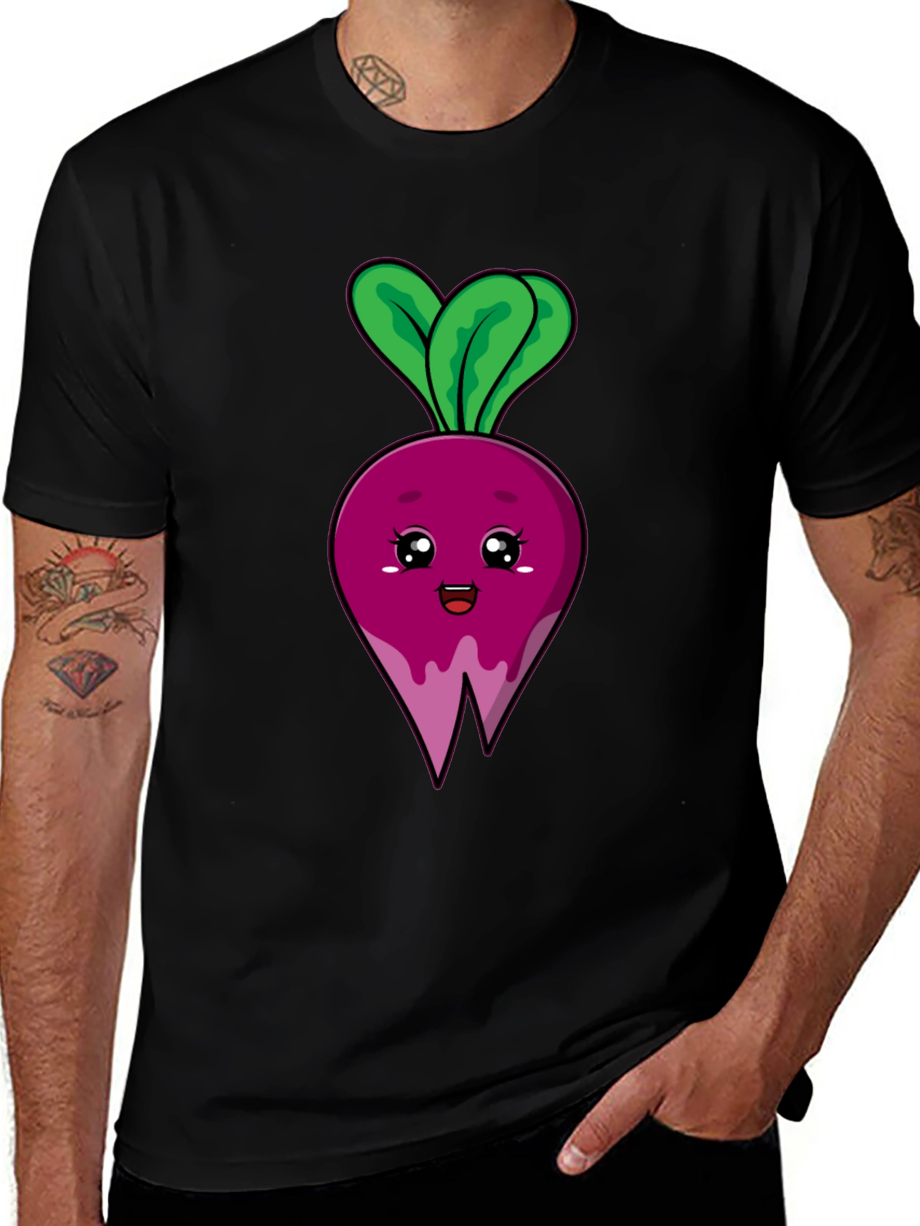 Cute Beet Graphic T-Shirt - Unisex Black Tee