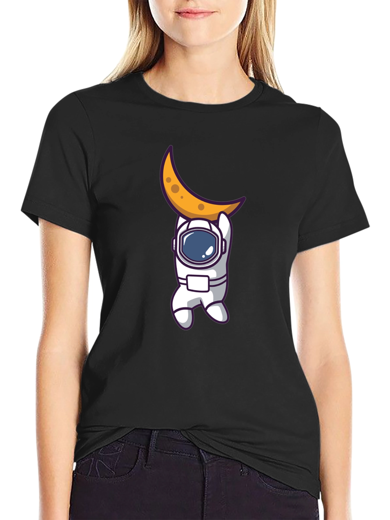 Astronaut Moon Graphic T-Shirt