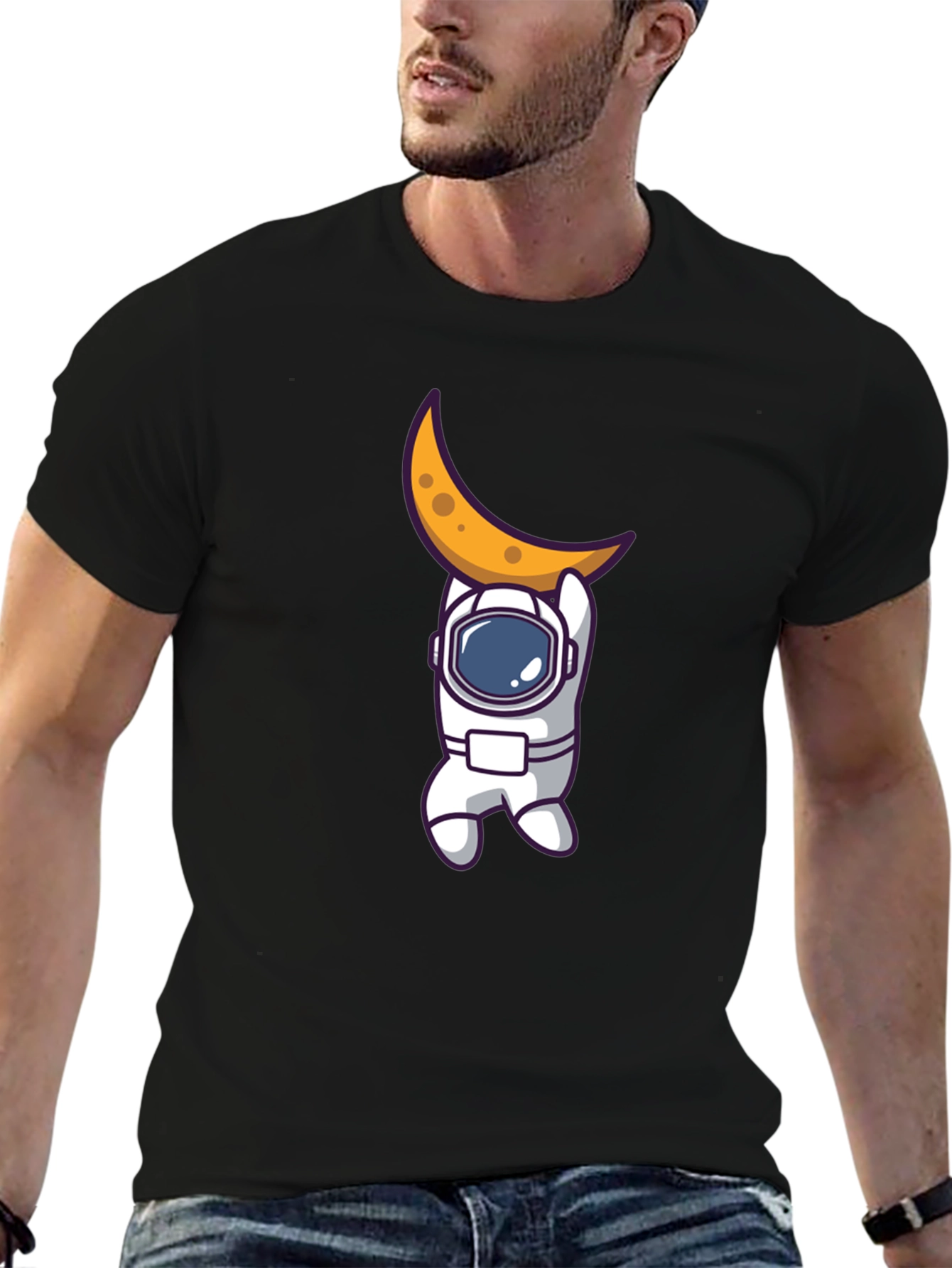 Astronaut Moon Graphic T-Shirt
