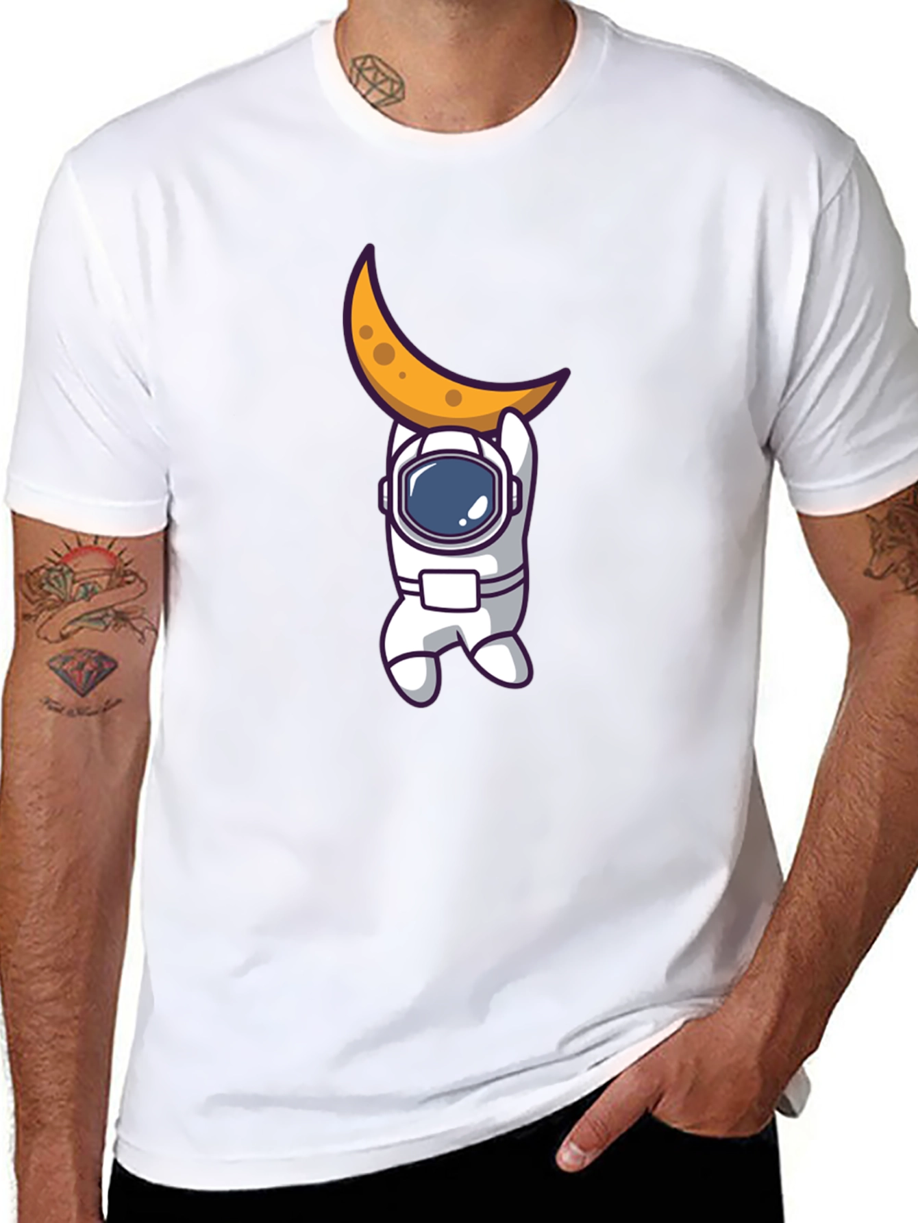 Astronaut Moon Graphic T-Shirt