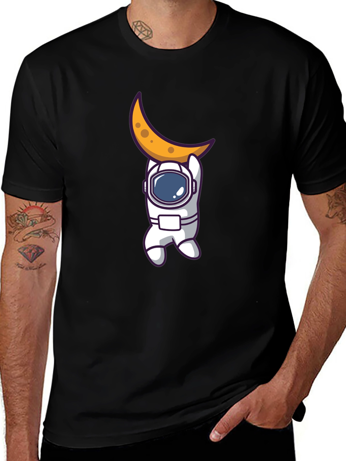 Astronaut Moon Graphic T-Shirt