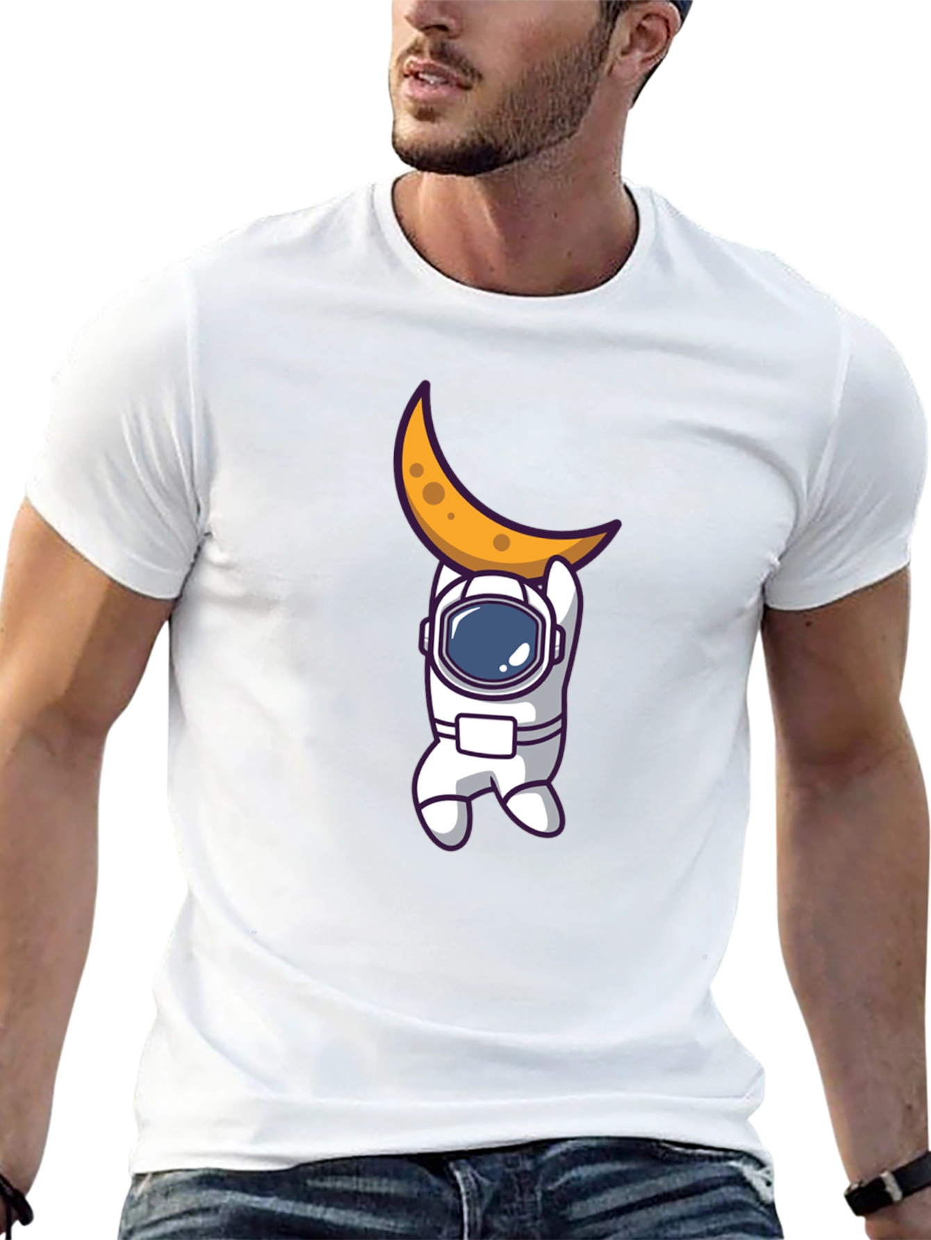 Astronaut Moon Graphic T-Shirt