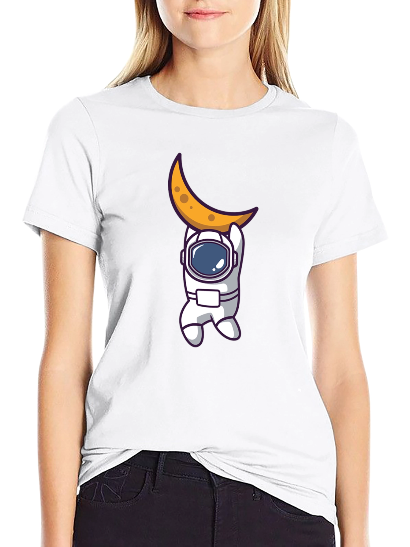 Astronaut Moon Graphic T-Shirt