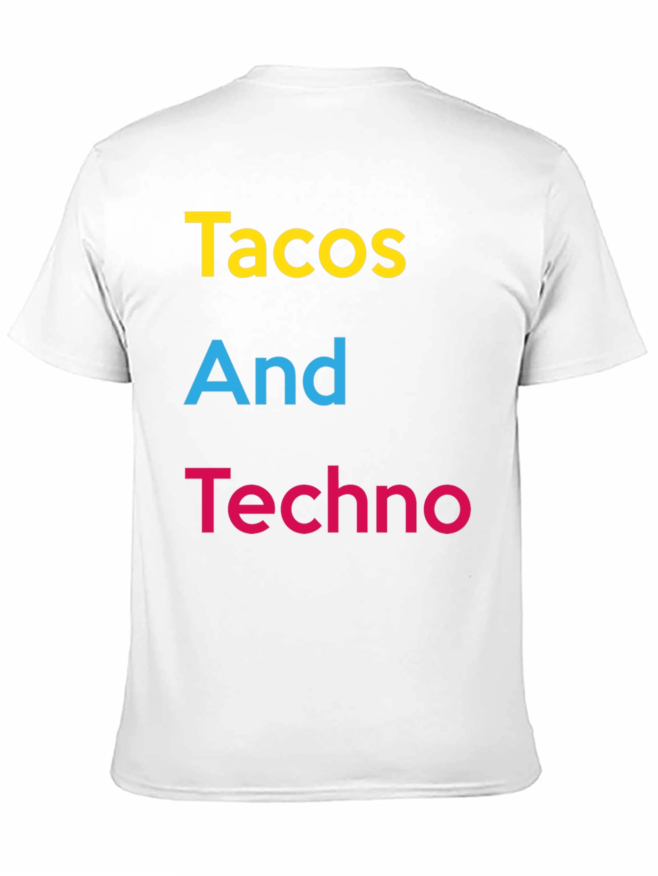Tacos And Techno Graphic Tee - Black Cotton T-Shirt
