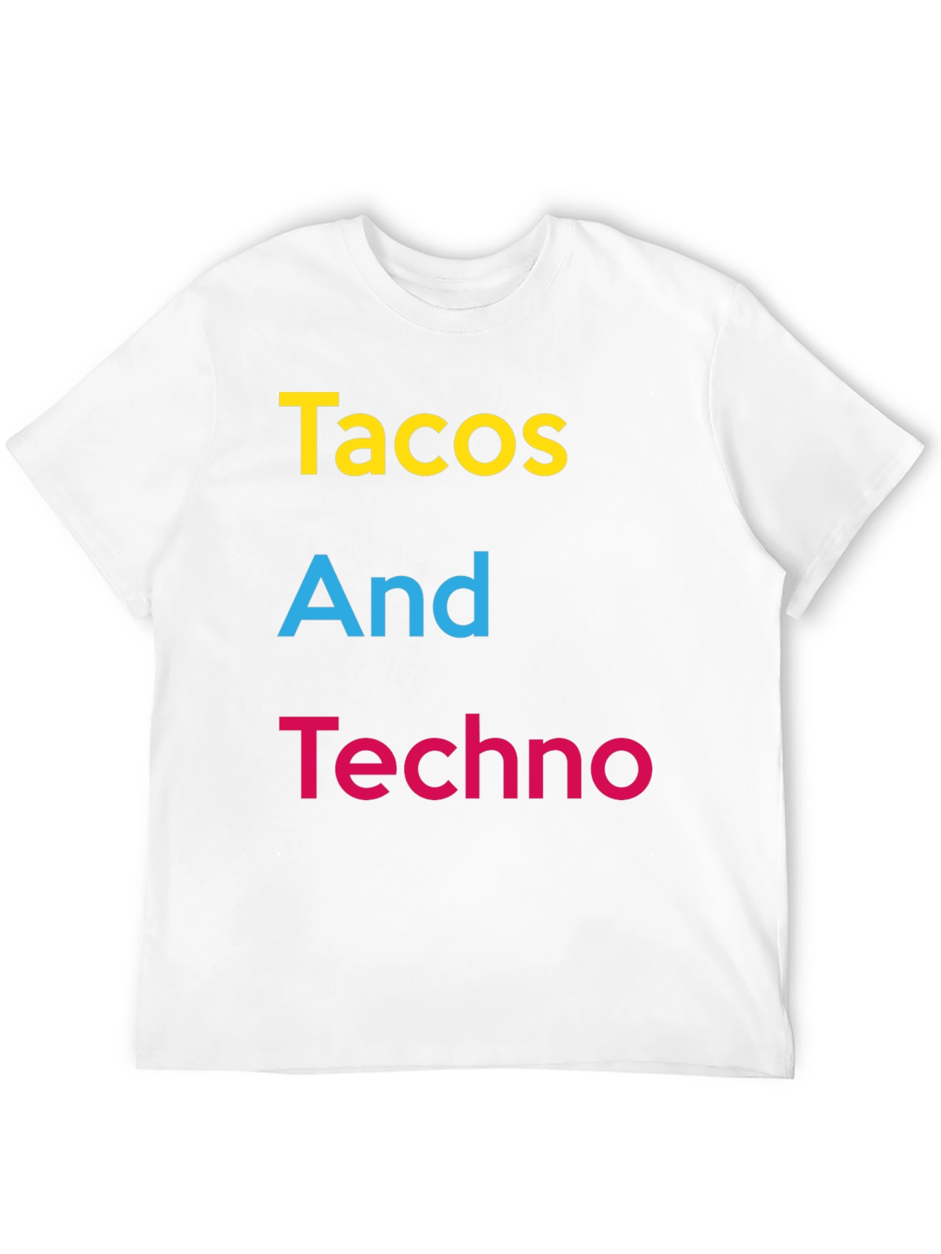 Tacos And Techno Graphic Tee - Black Cotton T-Shirt