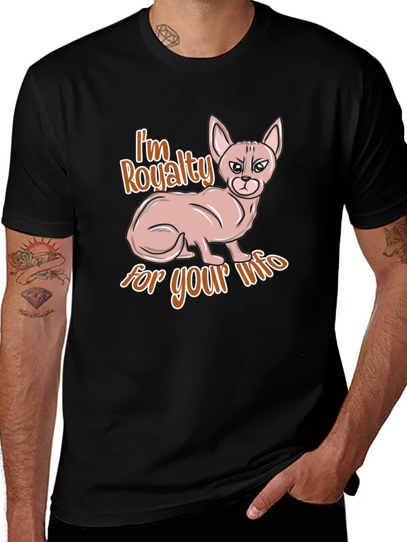 Im Royalty for Your Info Black T-Shirt