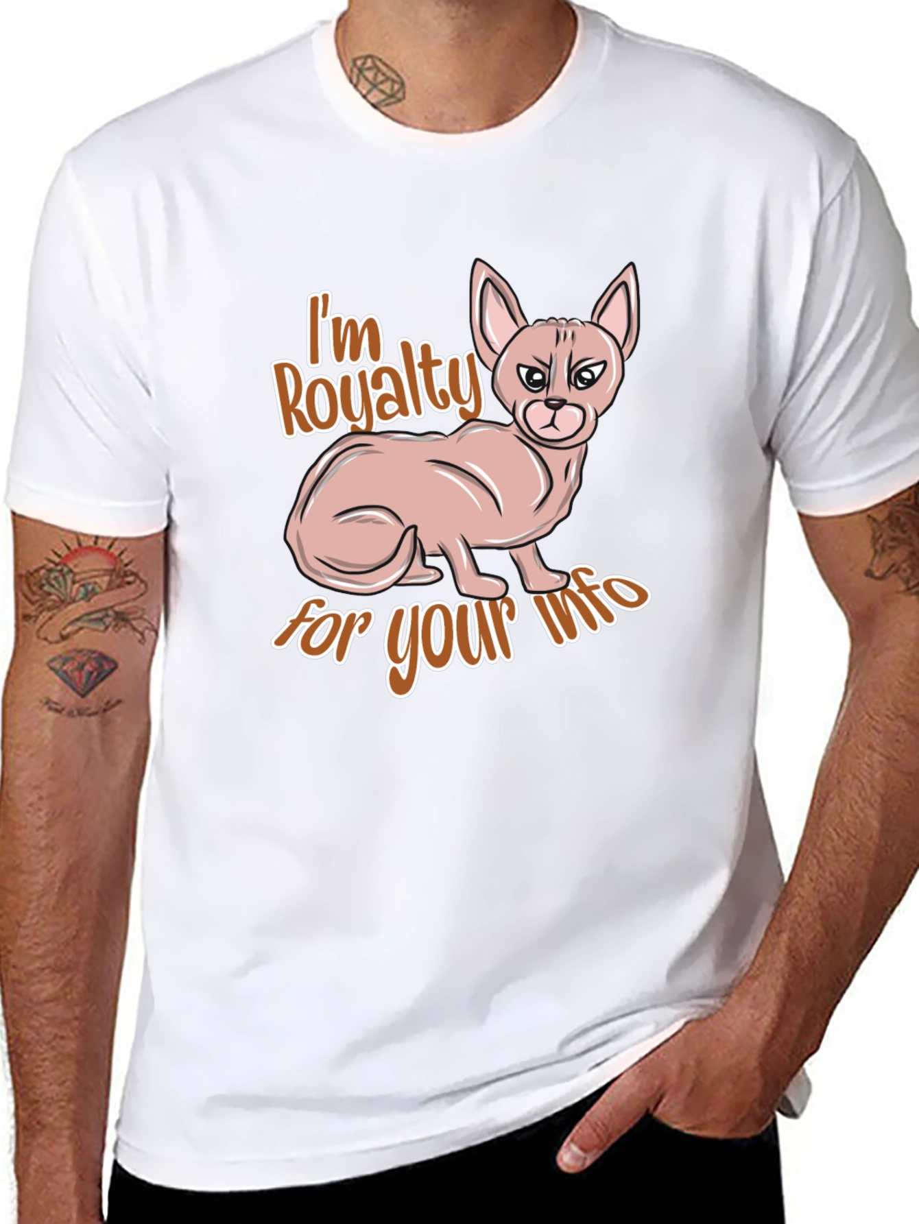 Im Royalty for Your Info Black T-Shirt