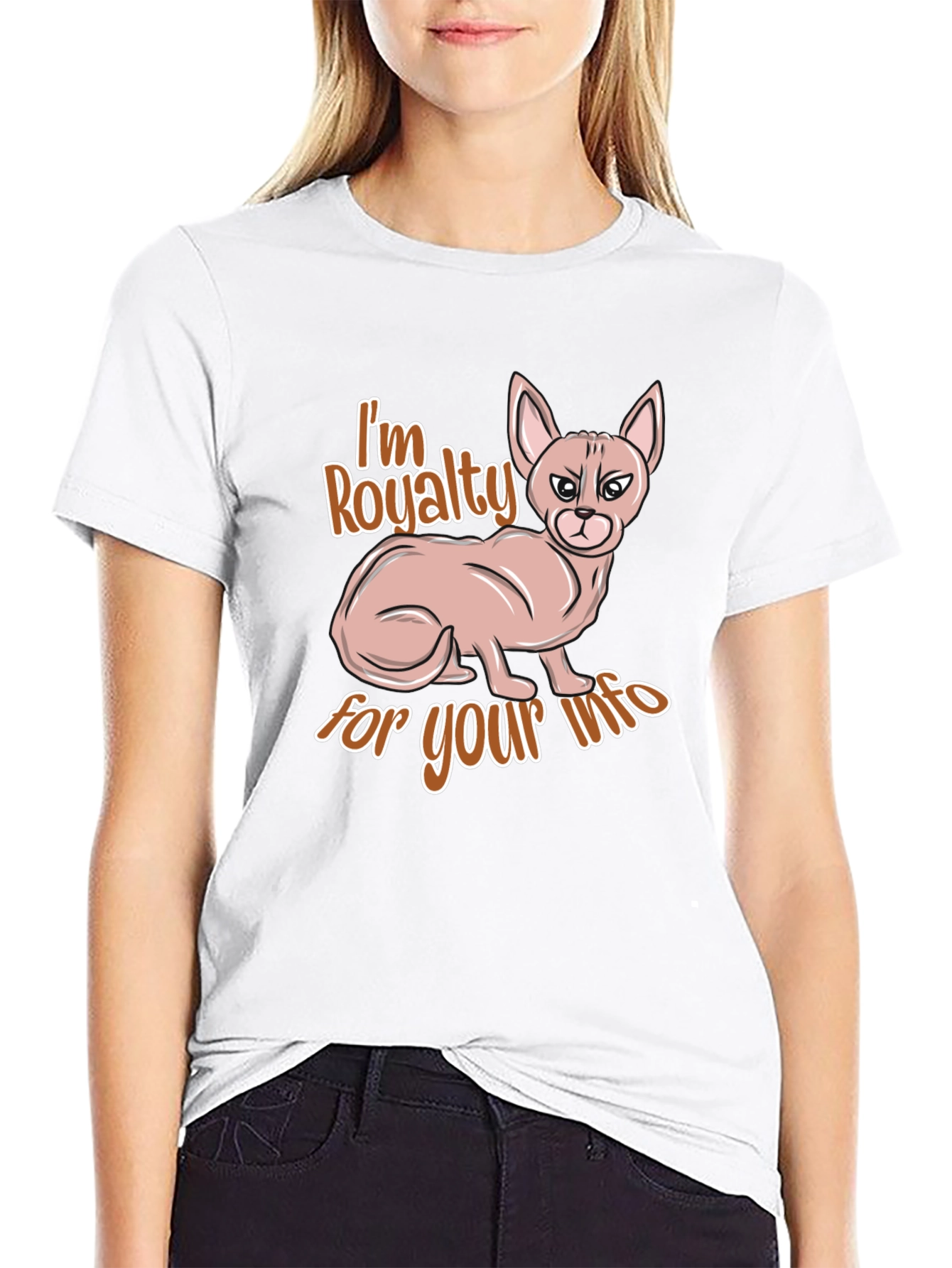 Im Royalty for Your Info Black T-Shirt