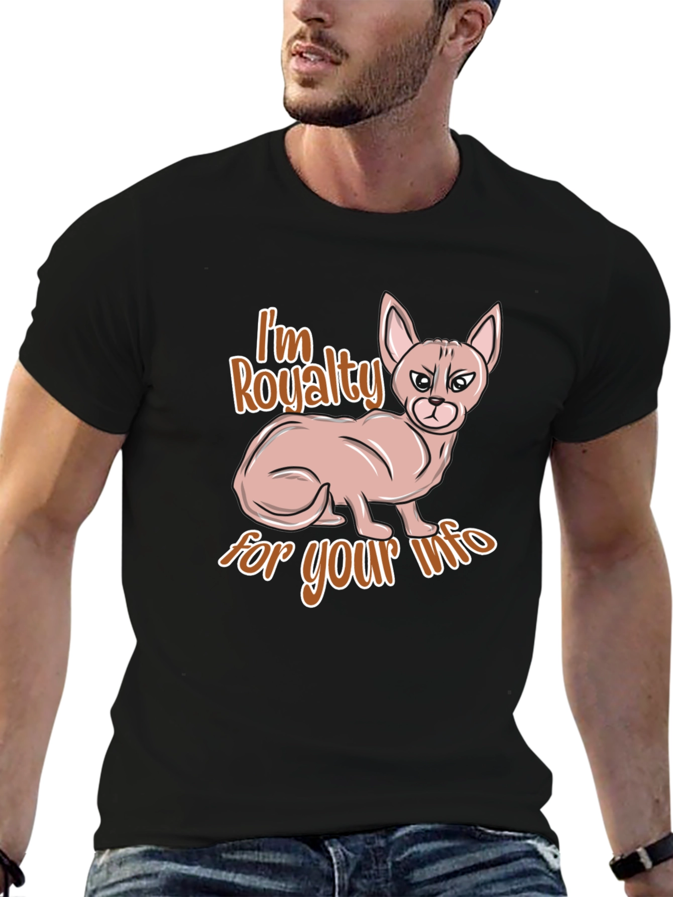 Im Royalty for Your Info Black T-Shirt