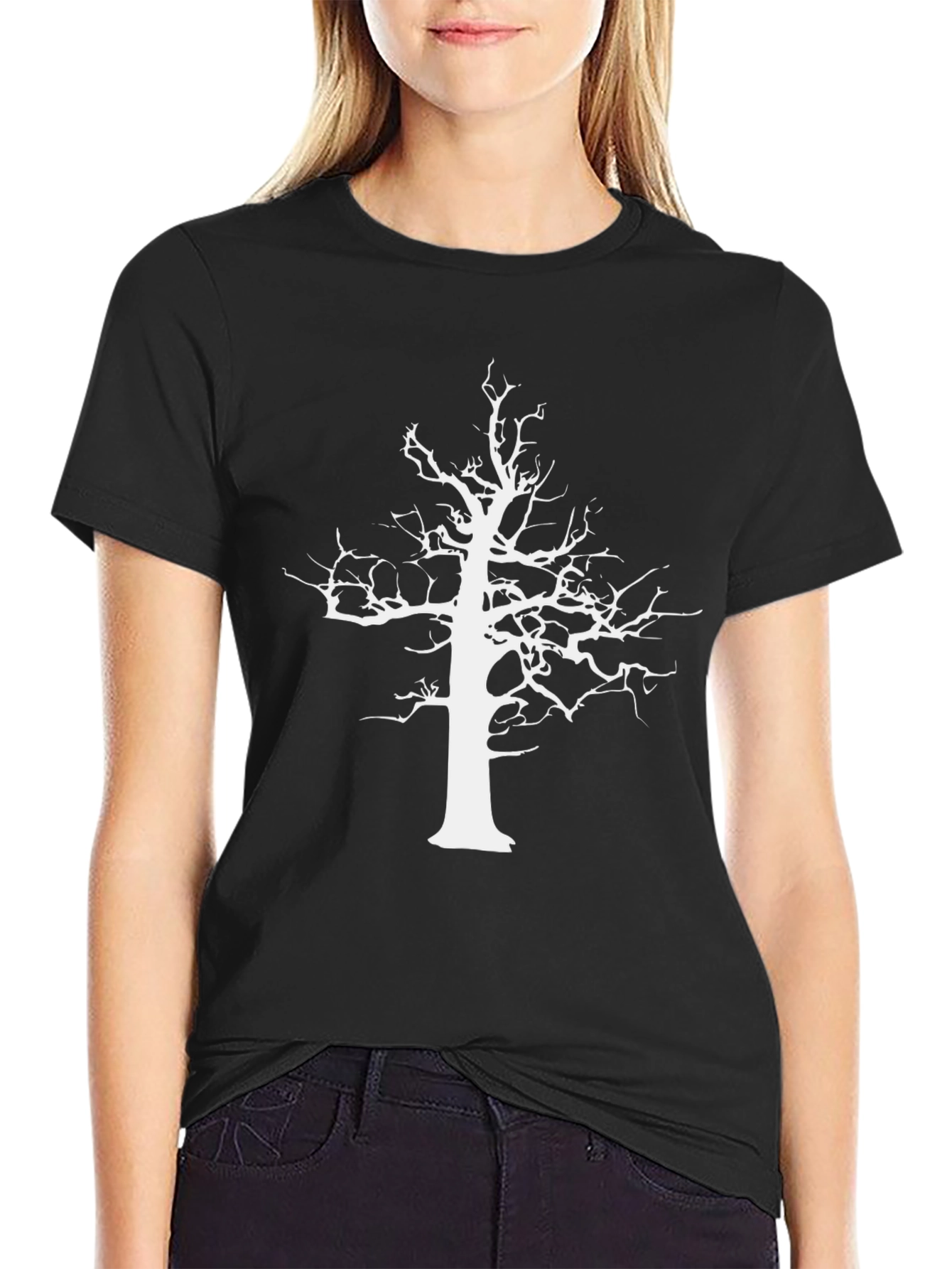 Mens Black Tree Graphic T-Shirt