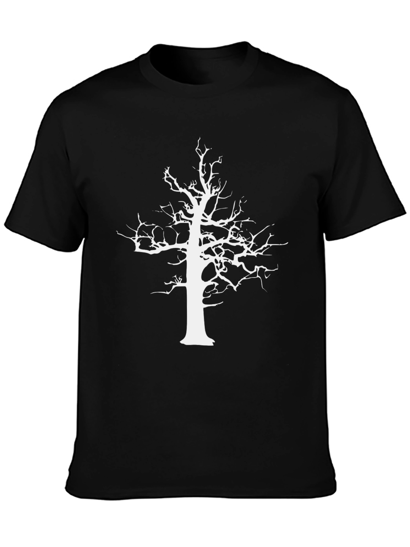 Mens Black Tree Graphic T-Shirt