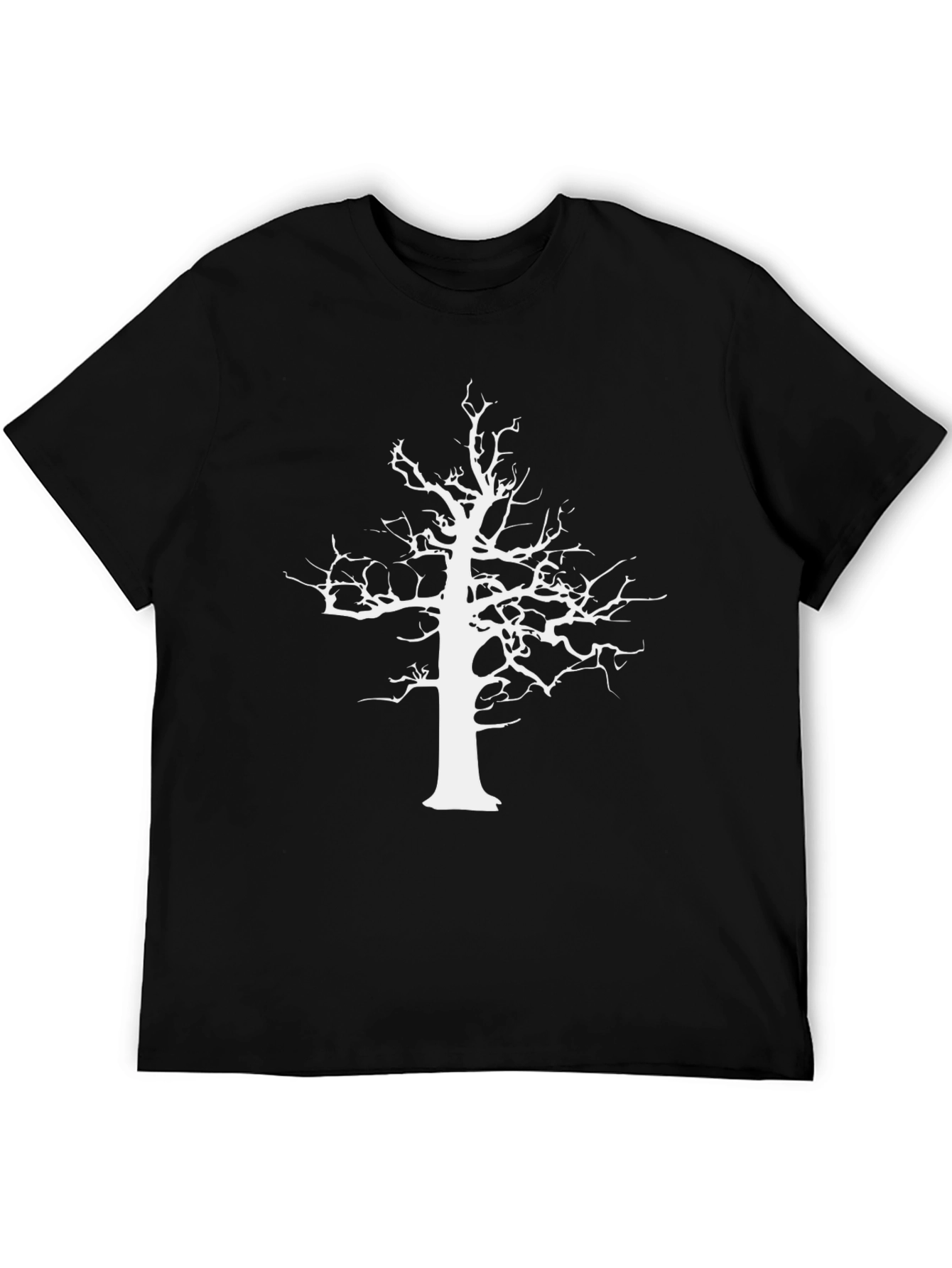 Mens Black Tree Graphic T-Shirt