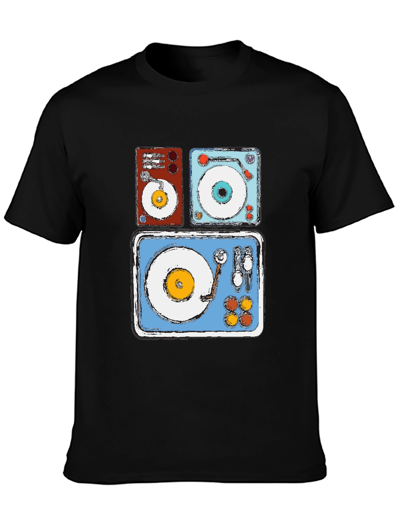 Retro Turntable Graphic Tee - DJ Music Lover Shirt