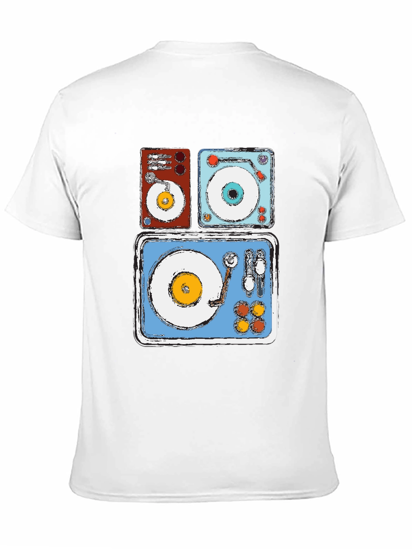 Retro Turntable Graphic Tee - DJ Music Lover Shirt