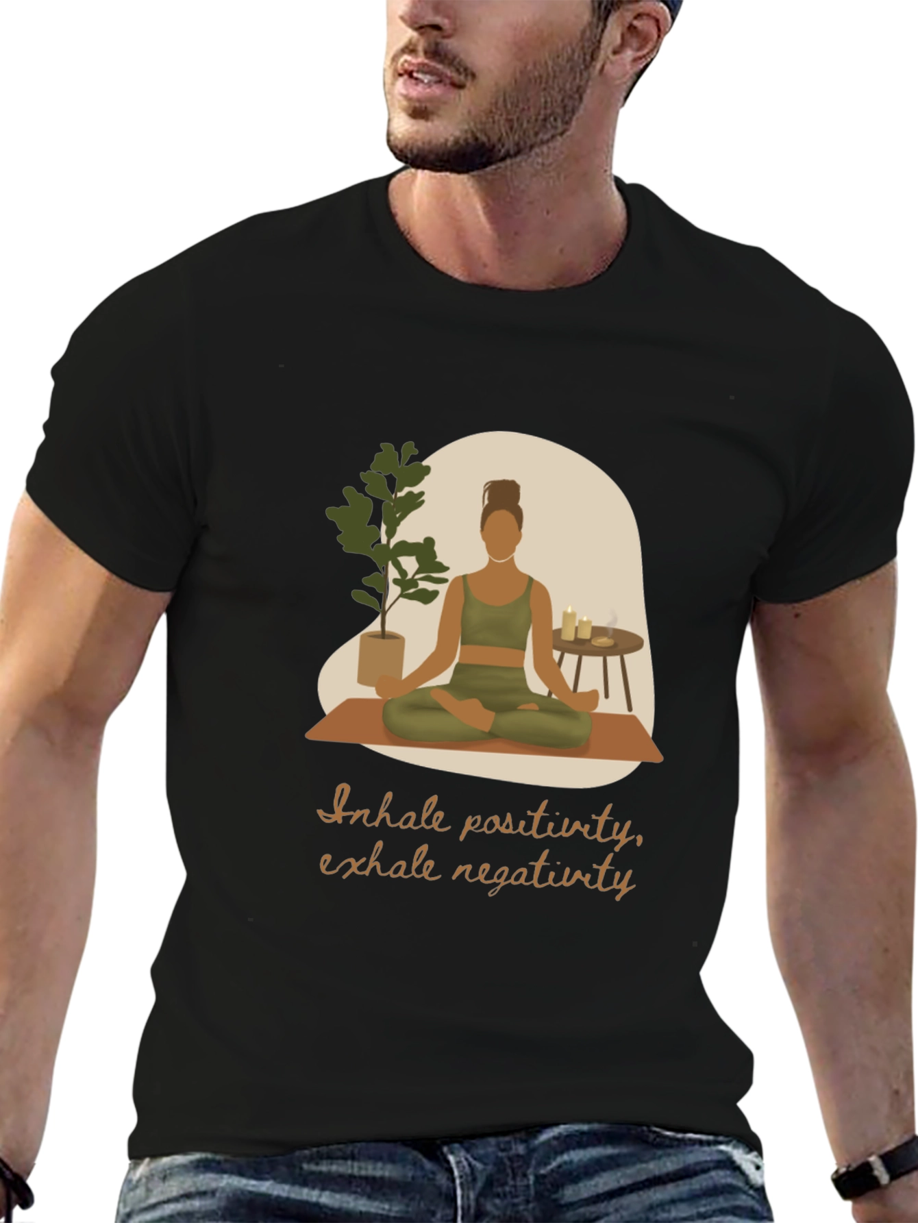 Inhale Positivity Yoga Graphic Tee