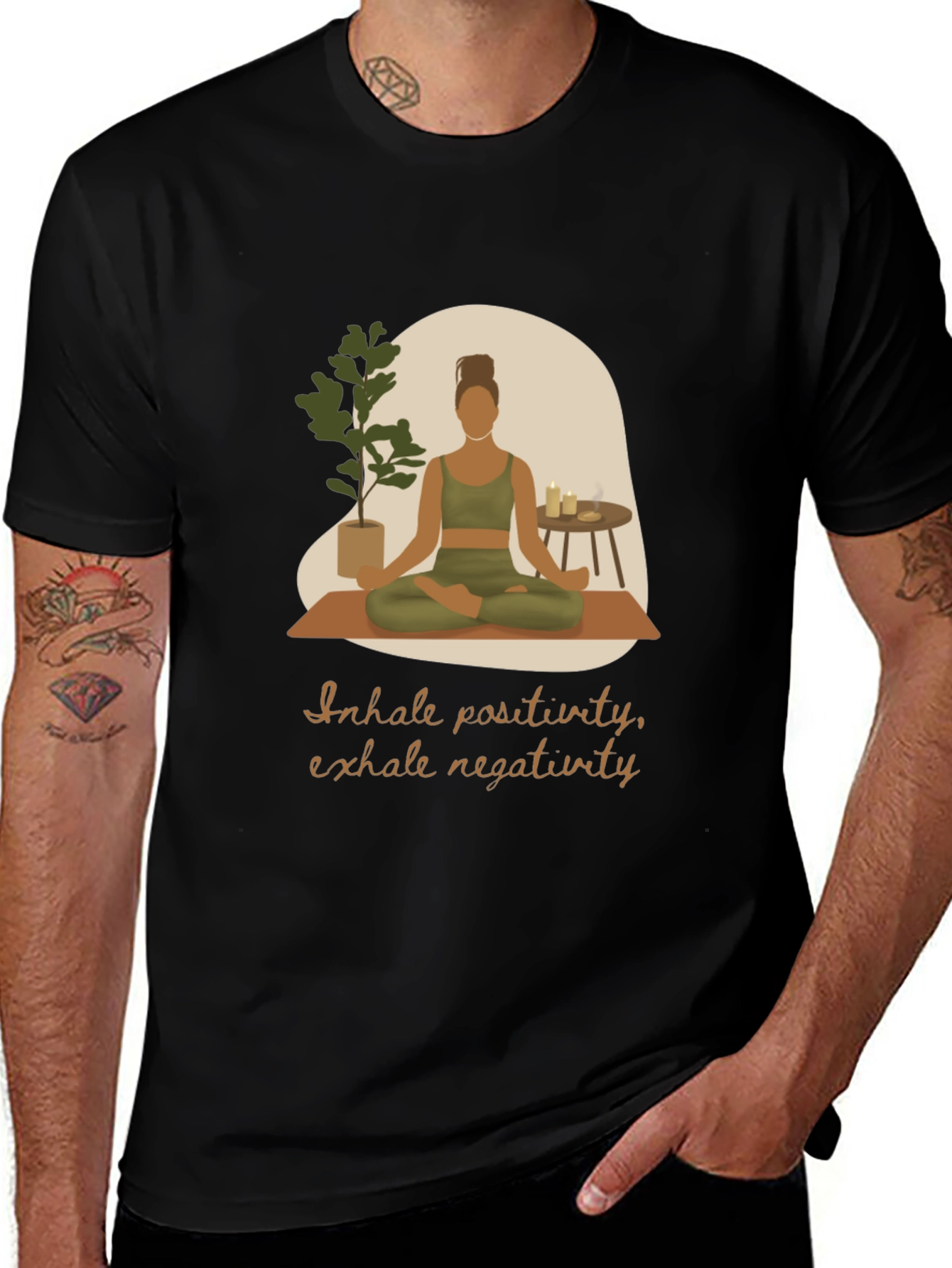 Inhale Positivity Yoga Graphic Tee