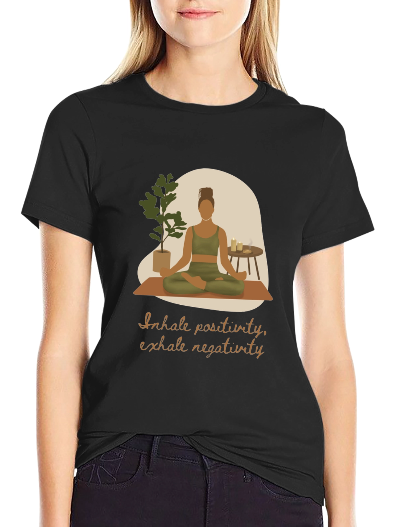 Inhale Positivity Yoga Graphic Tee