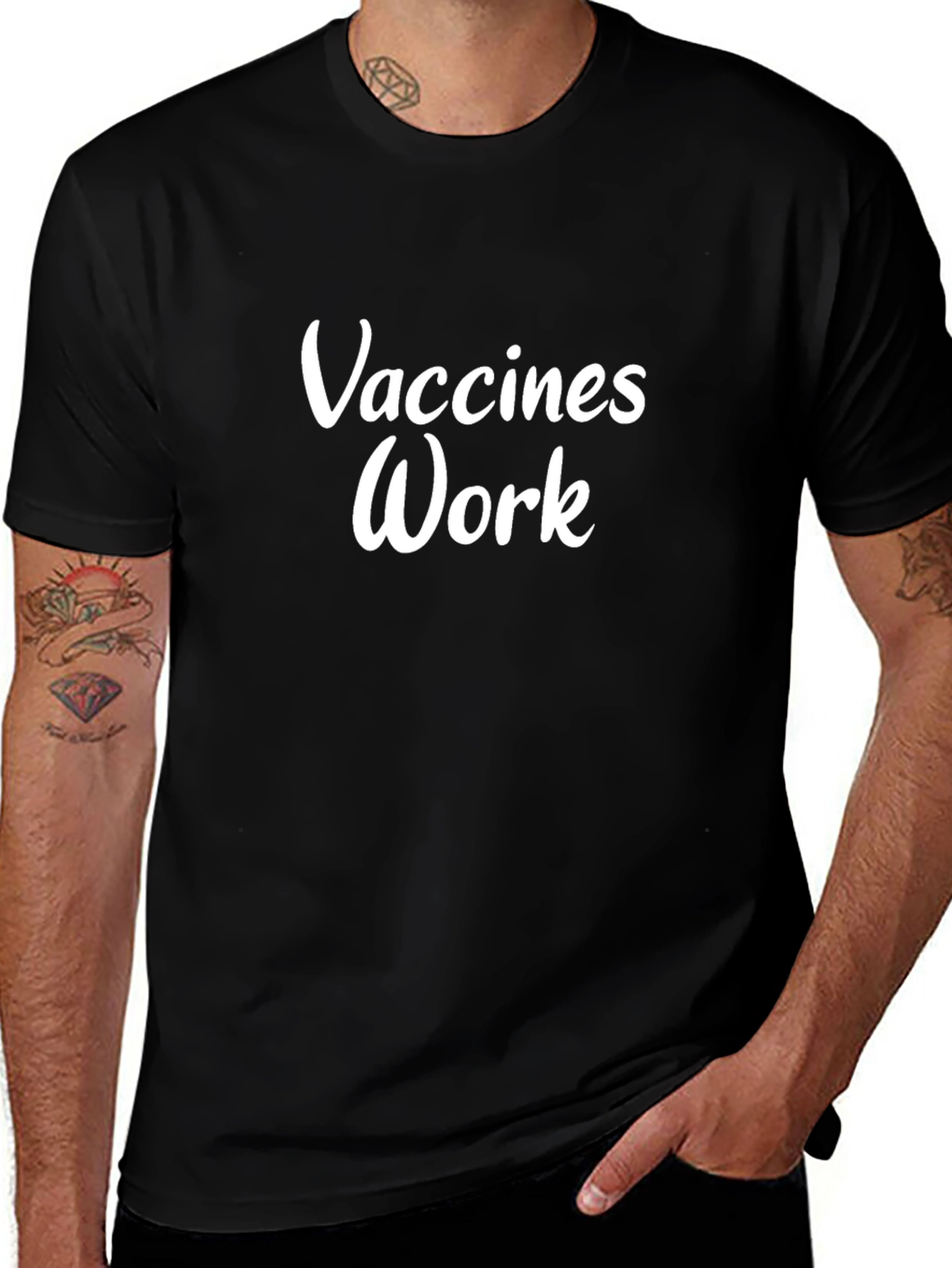 Vaccines Work Black T-Shirt
