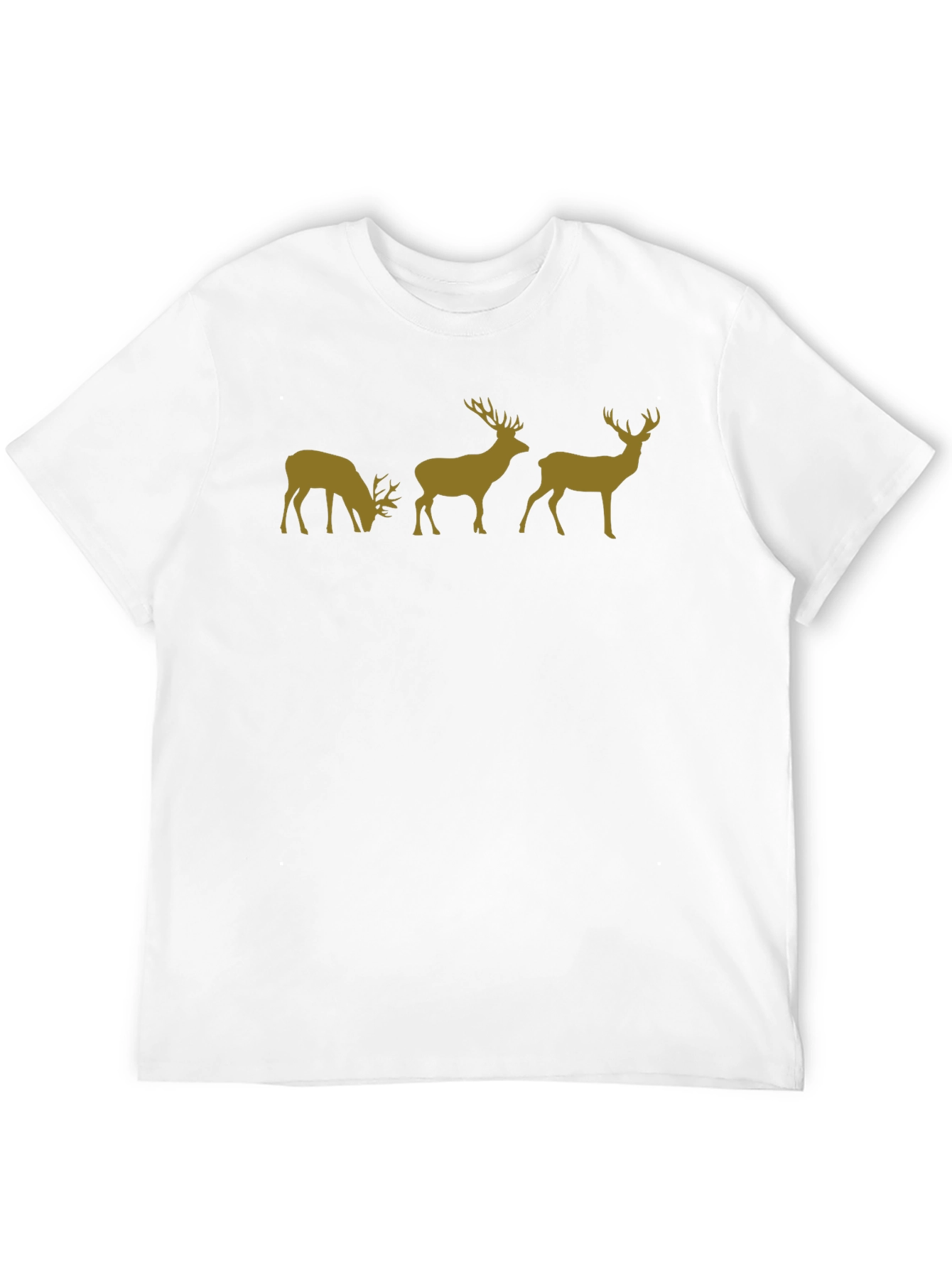 Deer Silhouette Graphic Black T-Shirt