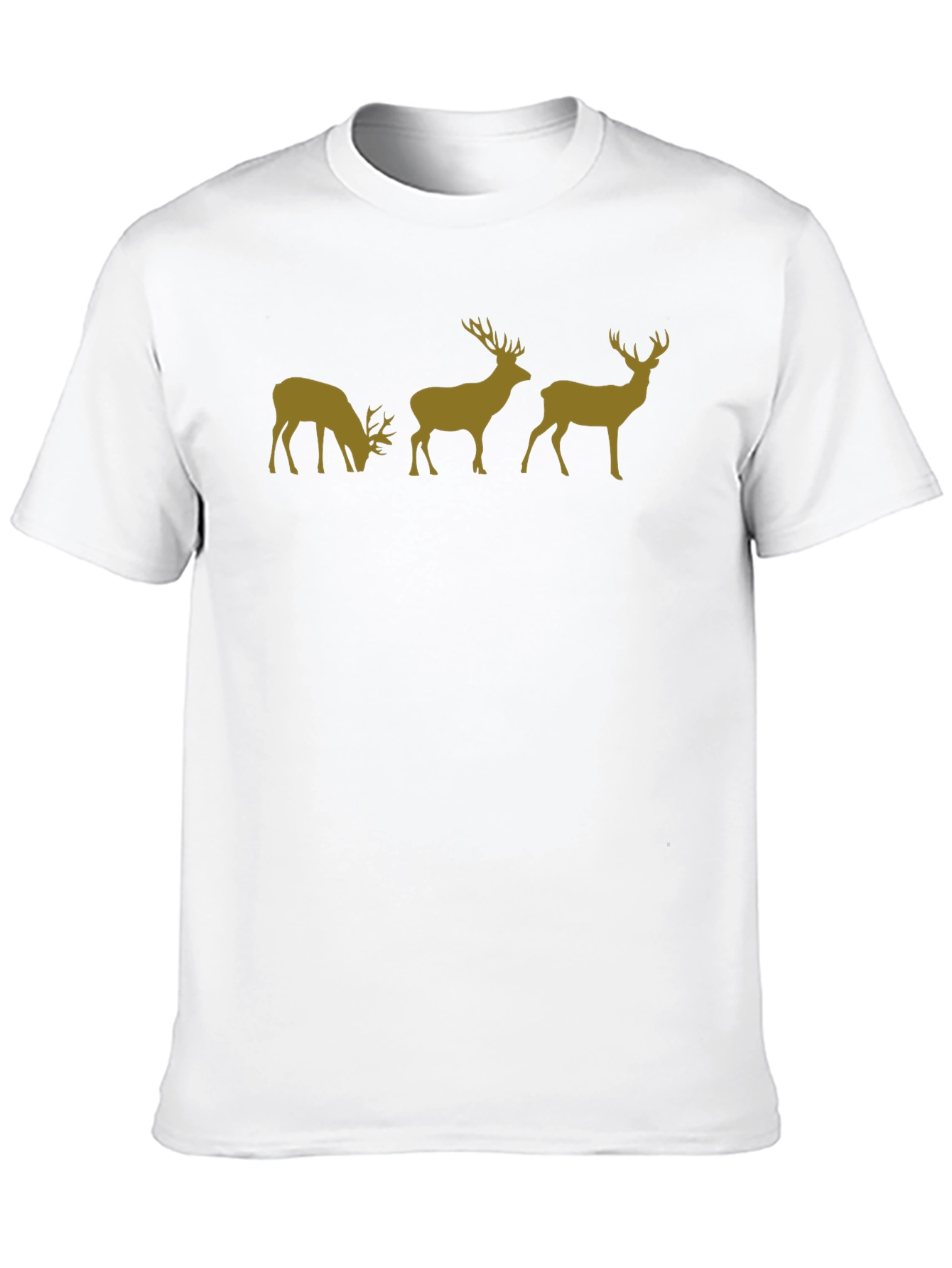 Deer Silhouette Graphic Black T-Shirt