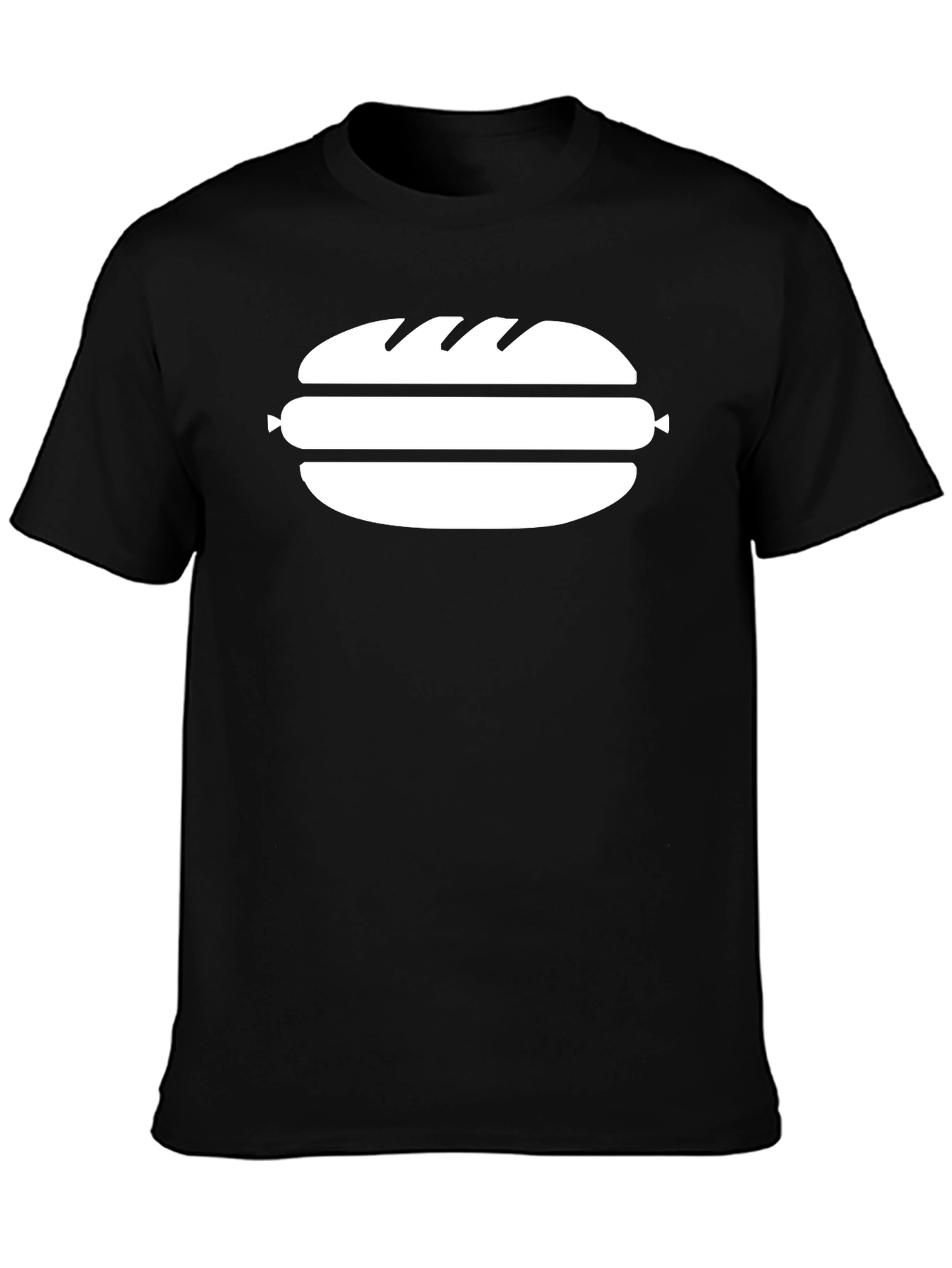 Hot Dog Graphic Tee - Unisex Black T-Shirt