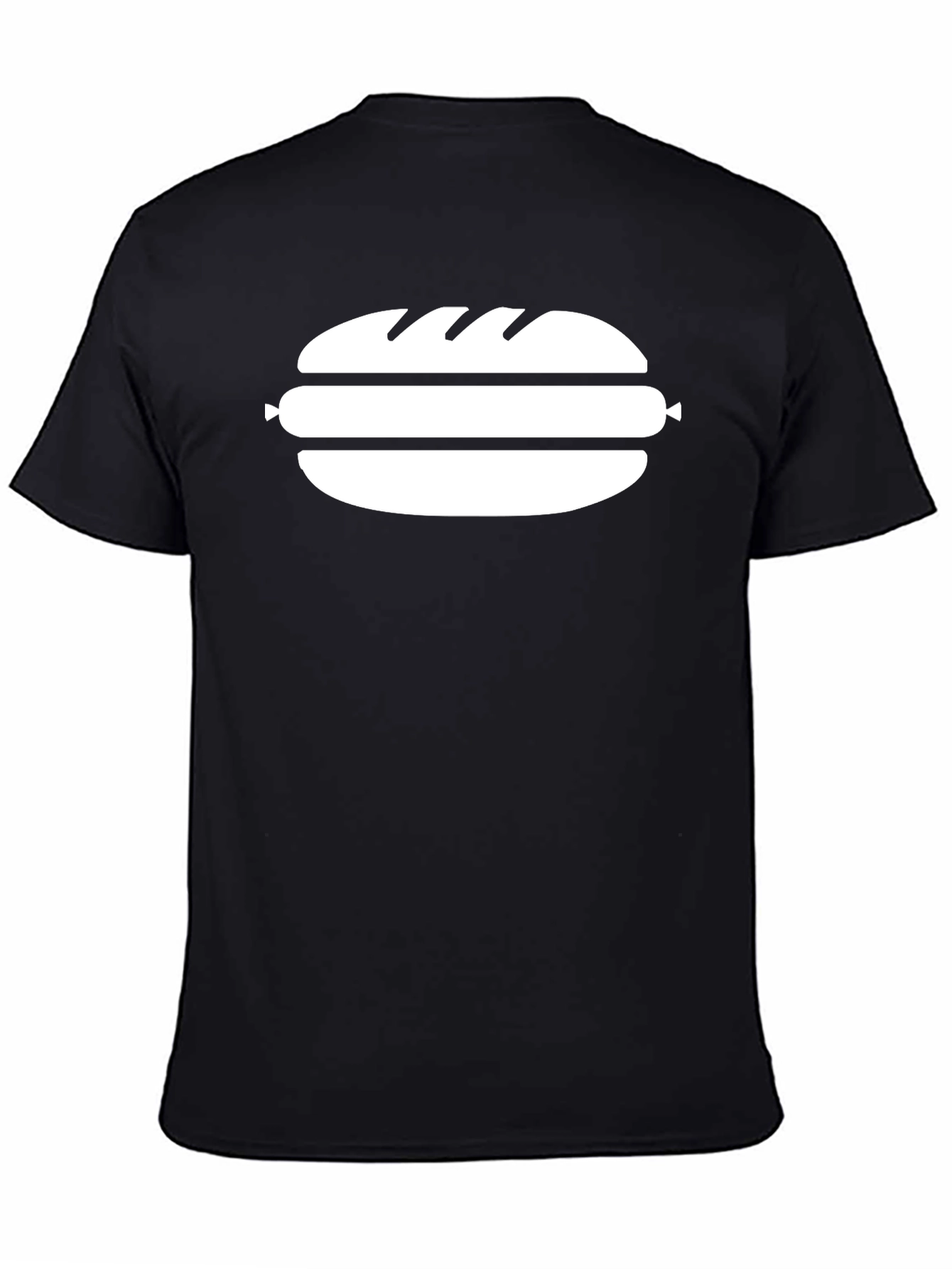 Hot Dog Graphic Tee - Unisex Black T-Shirt