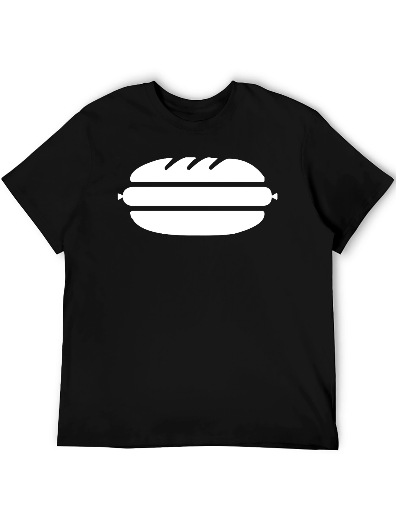 Hot Dog Graphic Tee - Unisex Black T-Shirt