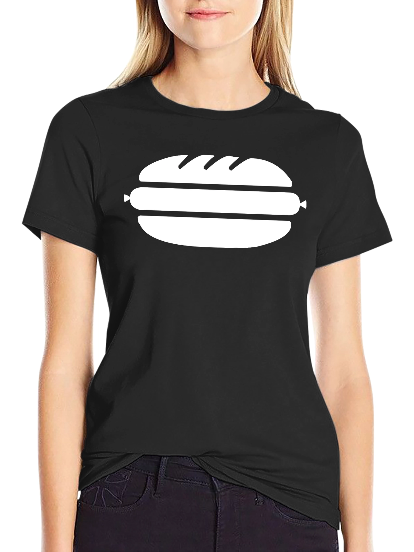 Hot Dog Graphic Tee - Unisex Black T-Shirt