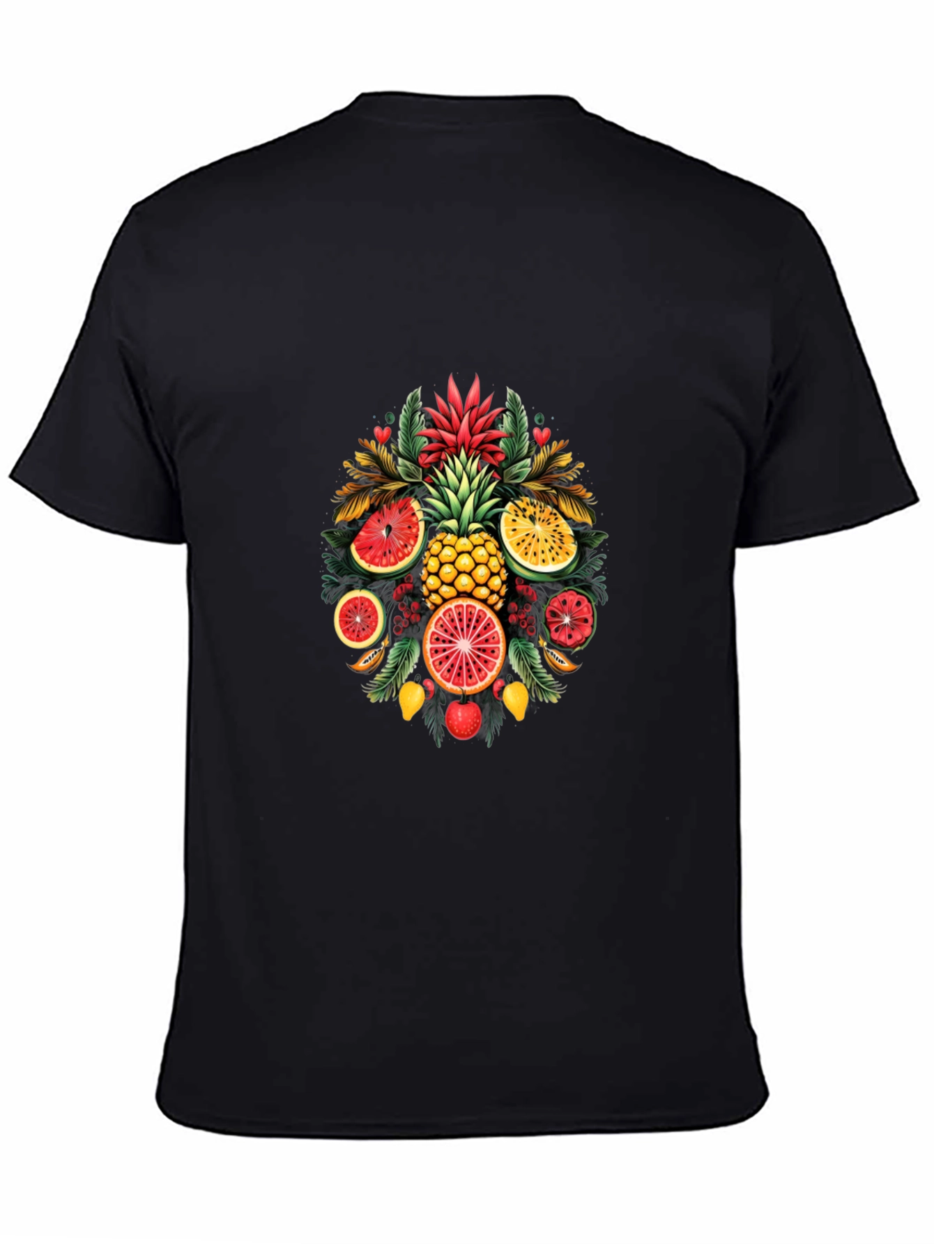 Tropical Fruit Medley Graphic T-Shirt - Summer Style