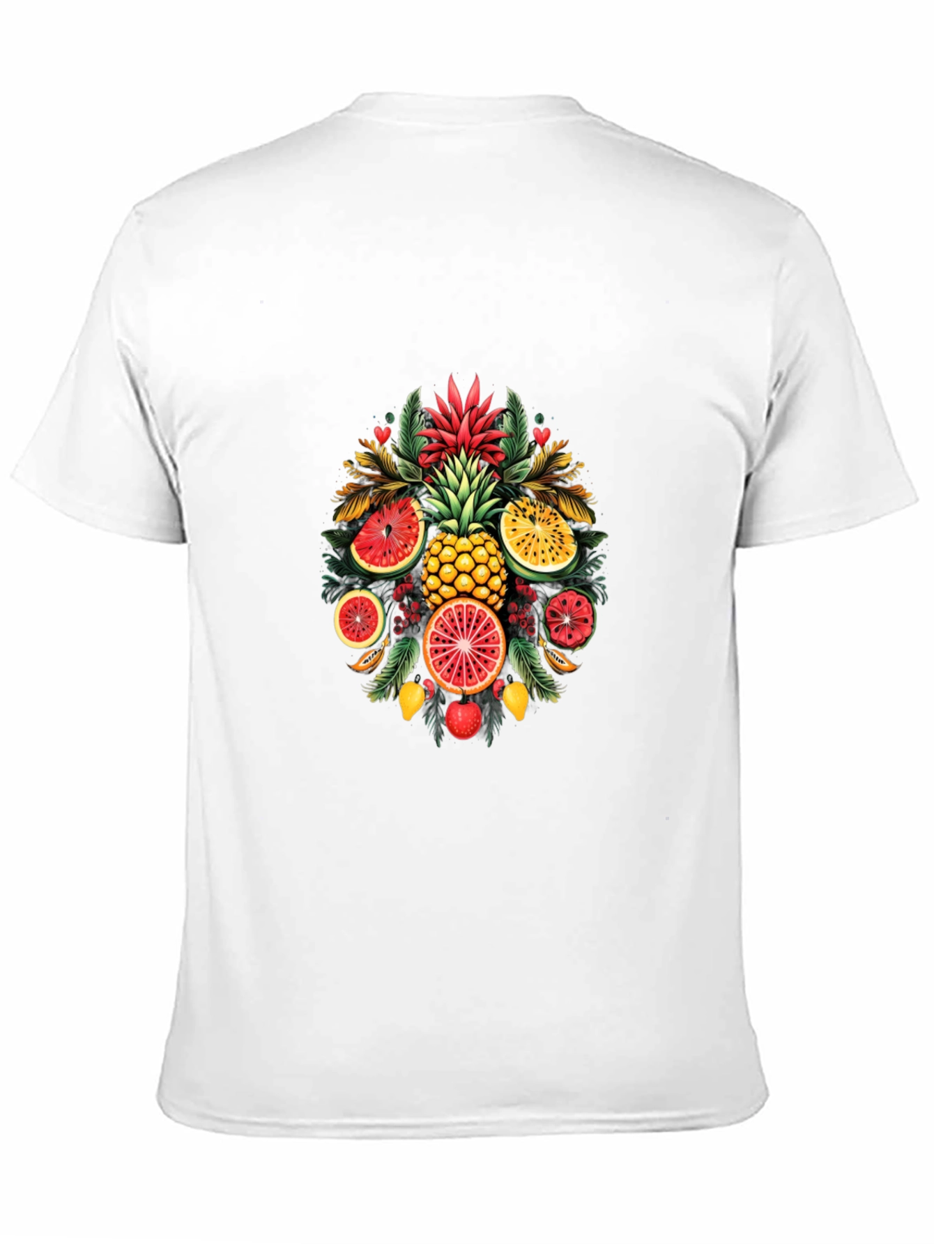 Tropical Fruit Medley Graphic T-Shirt - Summer Style