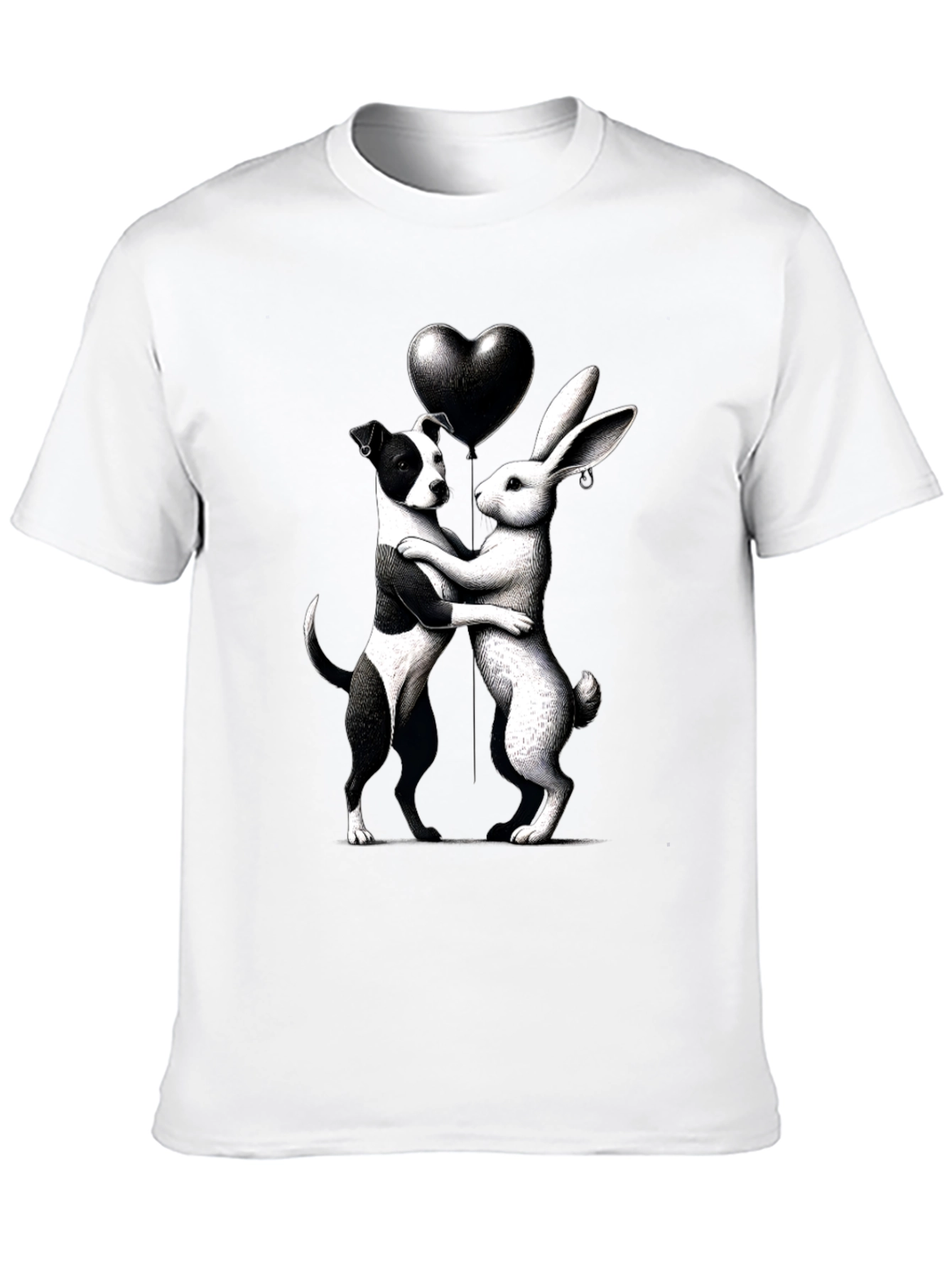 Dog & Rabbit Heart Graphic Tee