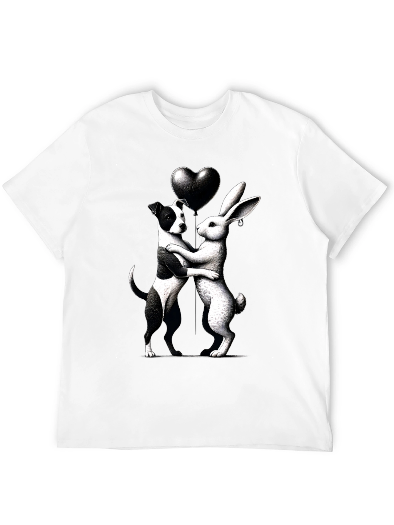 Dog & Rabbit Heart Graphic Tee